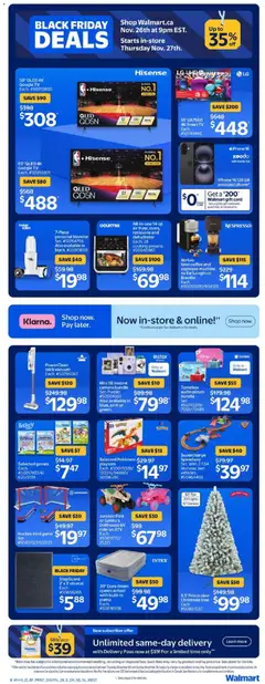 Preview of Walmart weekly flyer from shop Walmart valid from 27.11.2025 | Page: 15 | Products: Tv, Player, Camera, Coffee