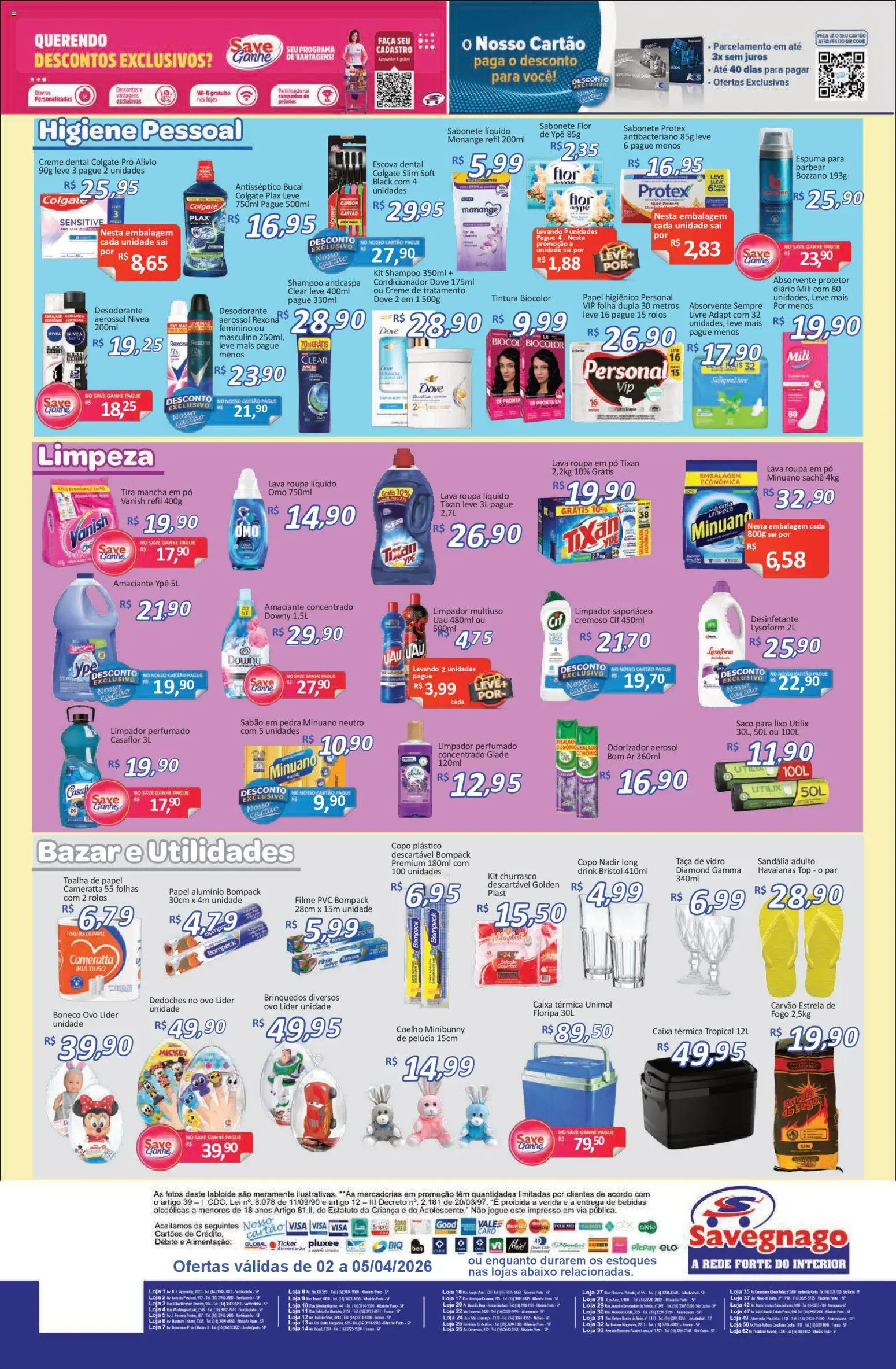Savegnago Folheto - válido de 02.04.2026 | Página: 4 | Produtos: Caixa, Sabonete, Dove, Desinfetante