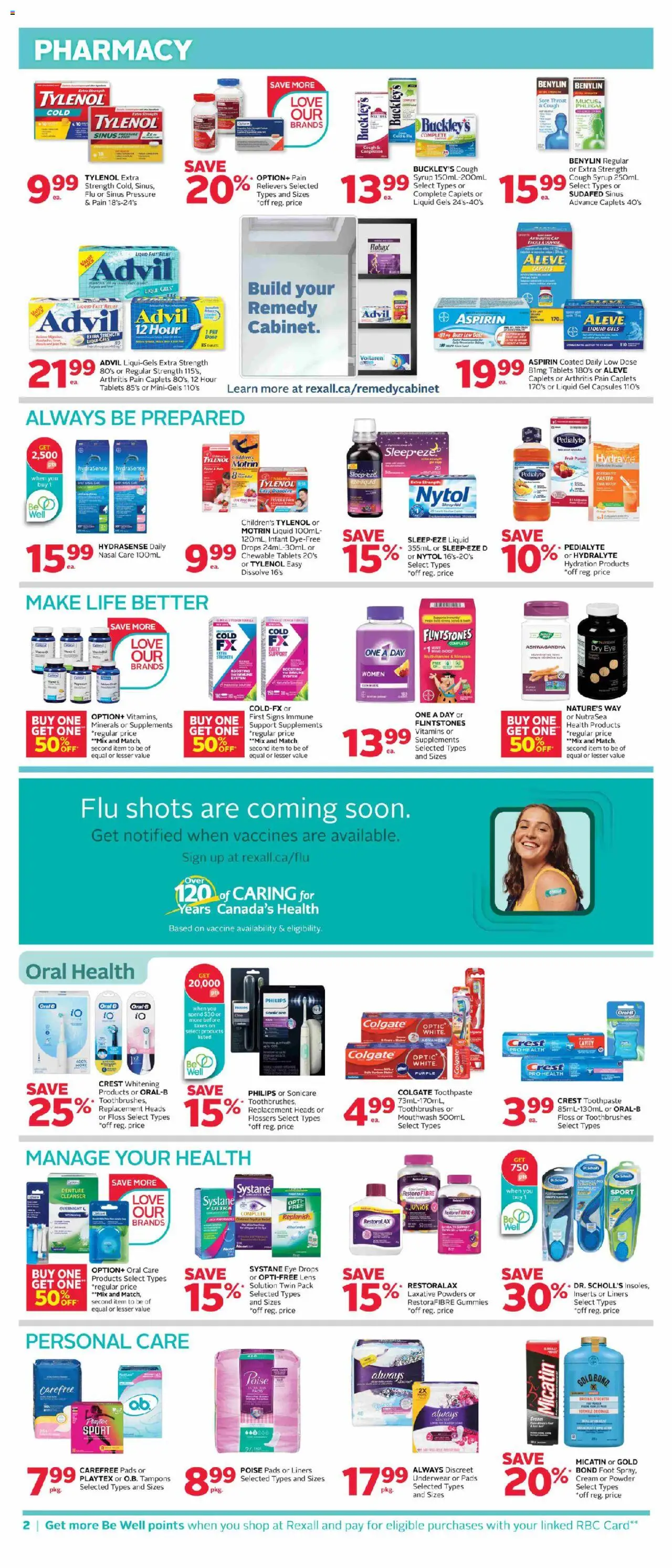 Rexall flyer valid from 10.10.2025 | Page: 6 | Products: Cream, Cap, Powder, Toothpaste
