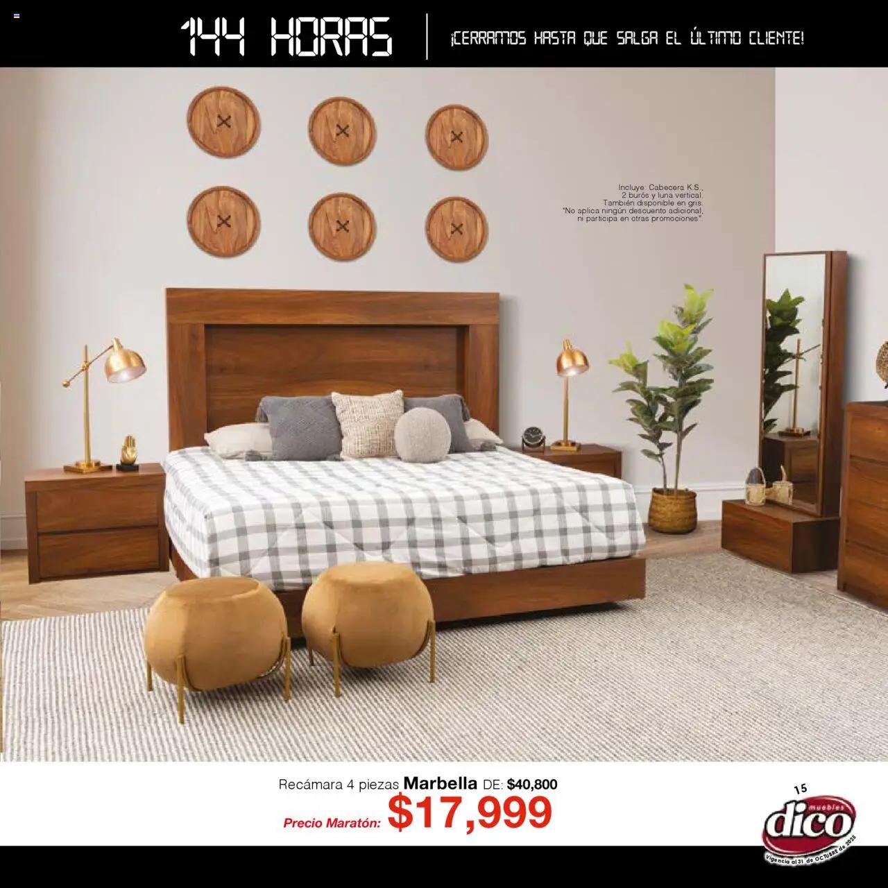 Nuevas ofertas de Muebles Dico válidas en toda la República Mexicana desde el 01.01.2025. ¡Encuentra las mejores ofertas en Muebles Dico - Catálogo Venta Maratónica Pacifico! | Página: 15 | Productos: Cabecera