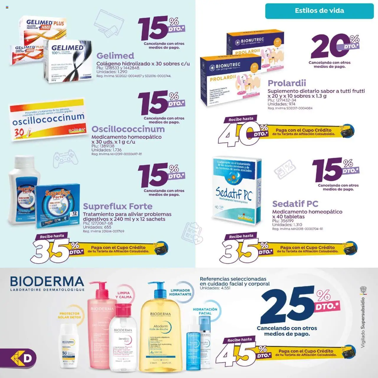 Colsubsidio revista - valida desde el 12.09.2025 | Página: 3 | Productos: Serum, Limpiador, Suplemento dietario, Polvo