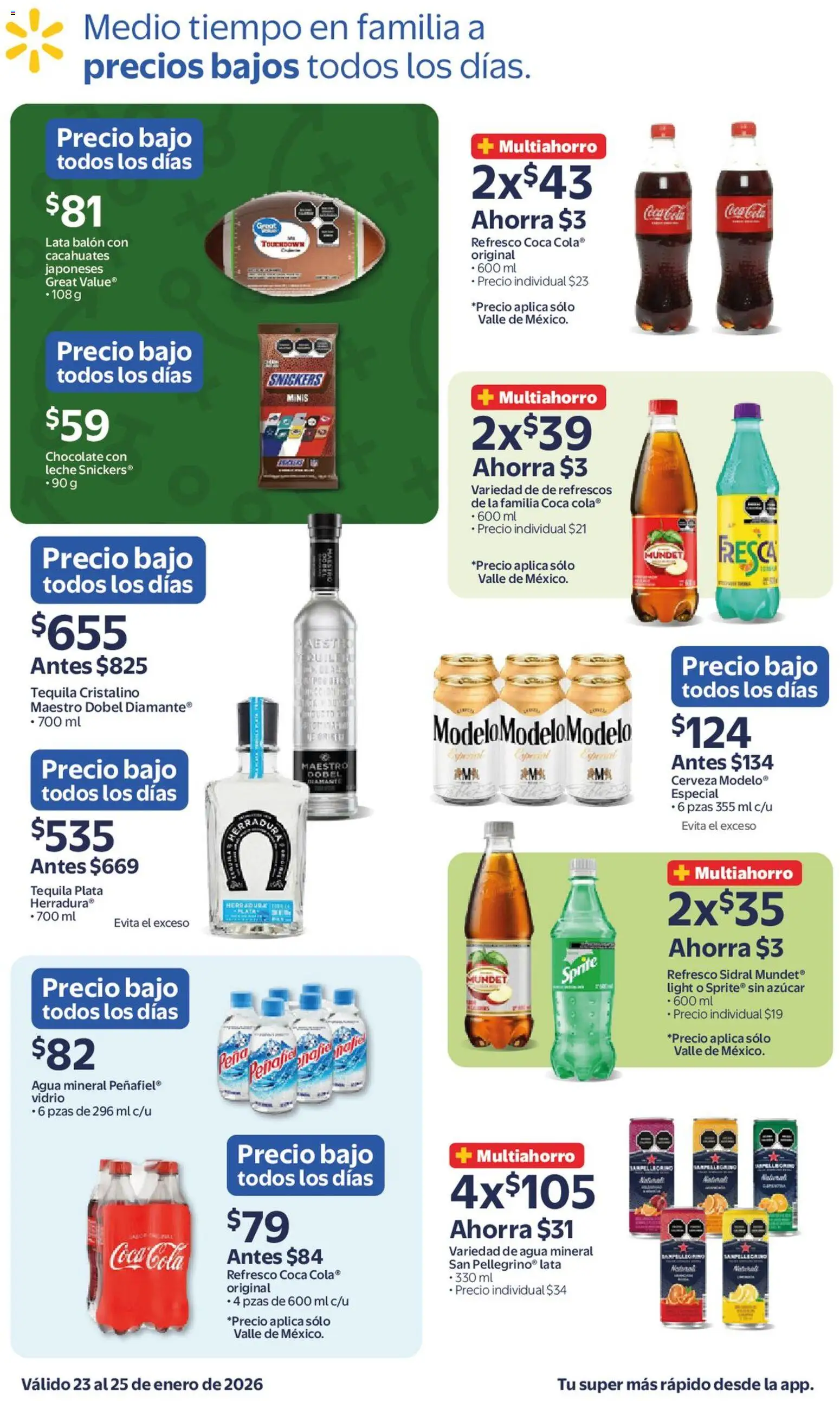 Nuevas ofertas de Walmart válidas en toda la República Mexicana desde el 23.01.2026. ¡Encuentra las mejores ofertas en Walmart catálogo Ofertas! | Página: 5 | Productos: Azúcar, Leche, Cerveza, Tequila