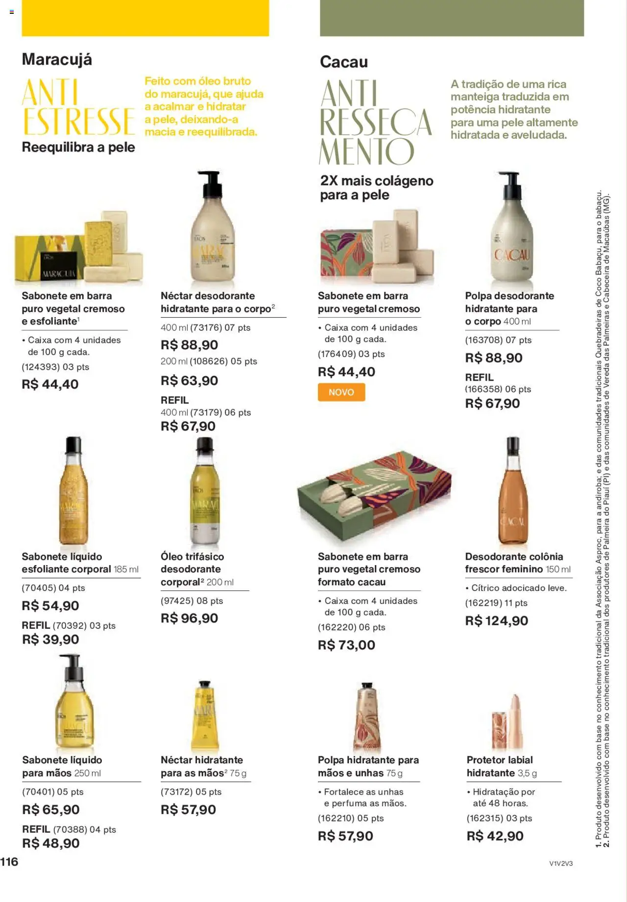 Natura Folheto - válido de 05.06.2025 | Página: 116 | Produtos: Coco, Maracujá, Óleo, Sabonete