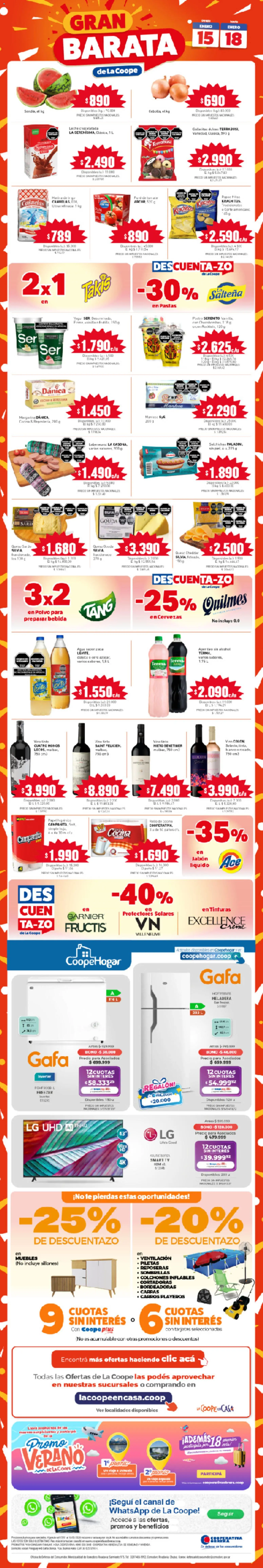 Cooperativa Obrera - Folleto │ válido desde el 15.01.2026 | Página: 1 | Productos: Banco, Polvo, Jabón, Heladera