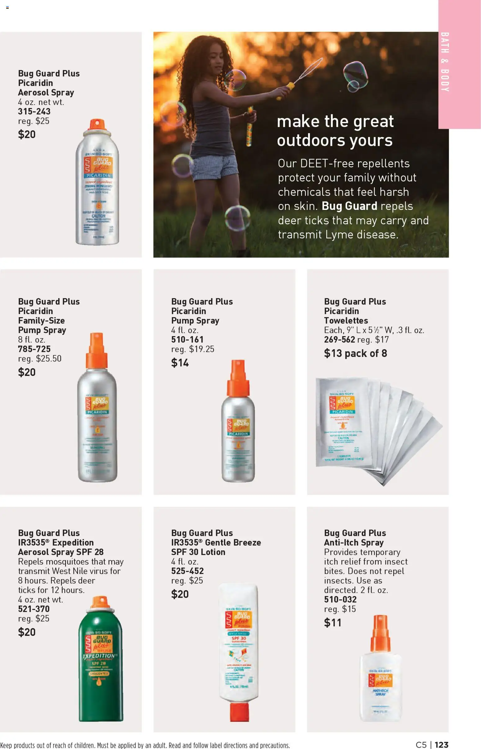 Avon Brochure - valid from 25.02.2026 | Page: 123 | Products: Pump, Bath, Bug Guard, Weight