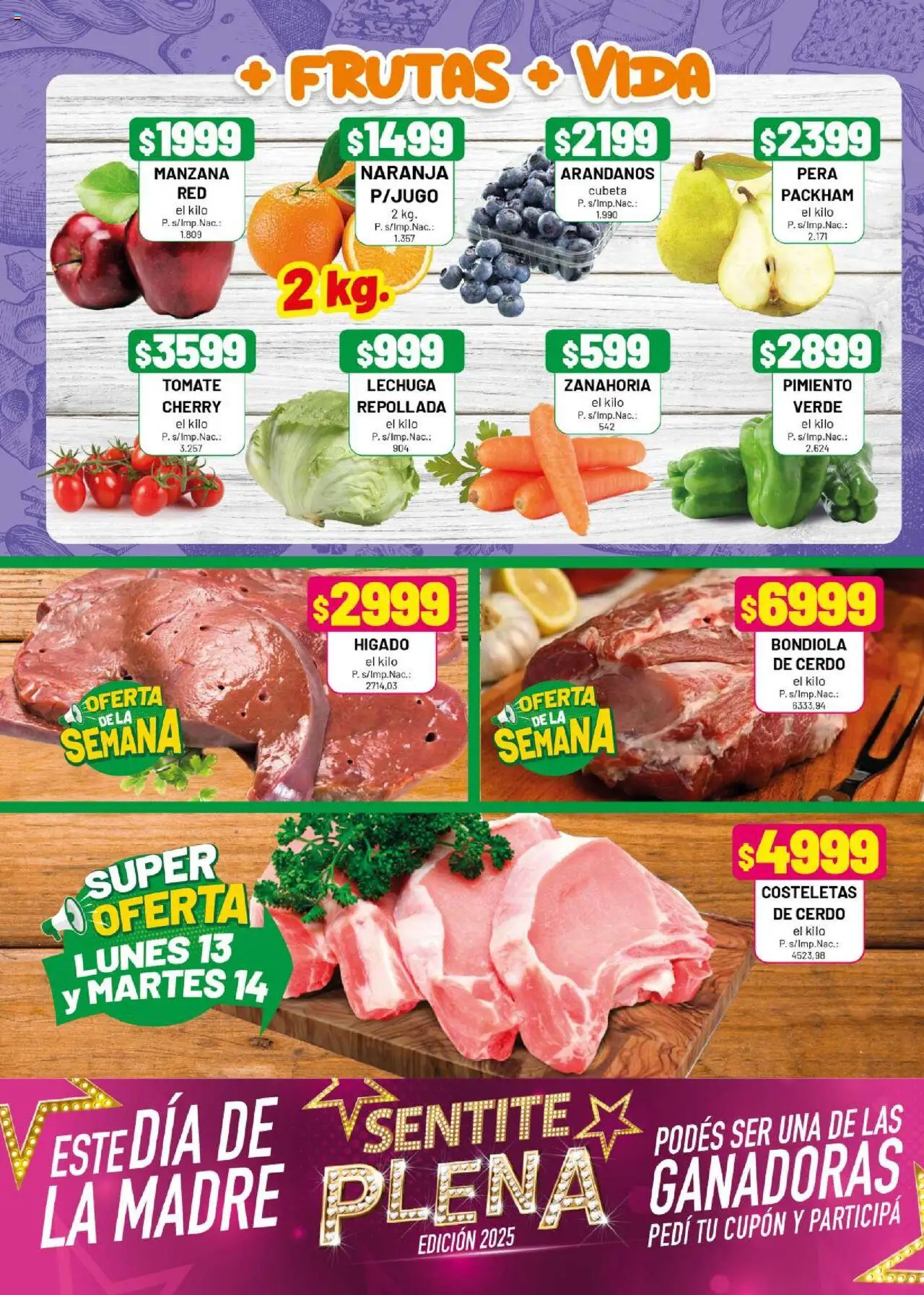 Almacor catálogo │ válido desde el 09.10.2025 | Página: 3 | Productos: Arándanos, Pimiento, Cerdo, Zanahoria