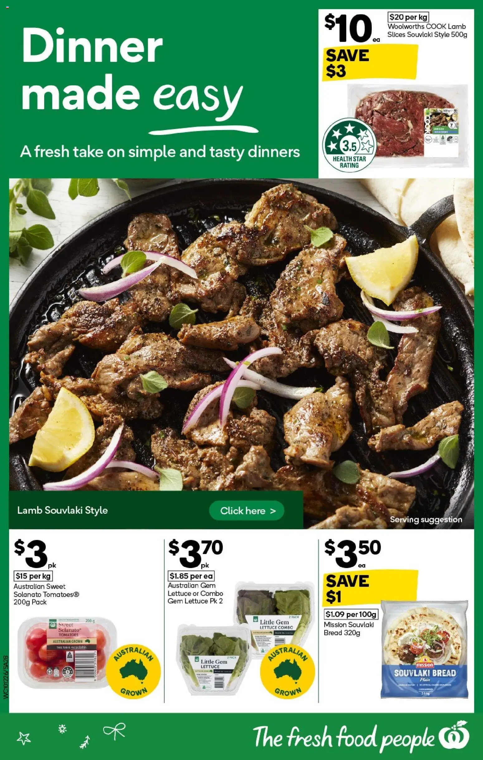 Woolworths catalogue - valid from 10.12.2025 | Page: 28 | Products: Gem, Bread, Lettuce, Lamb