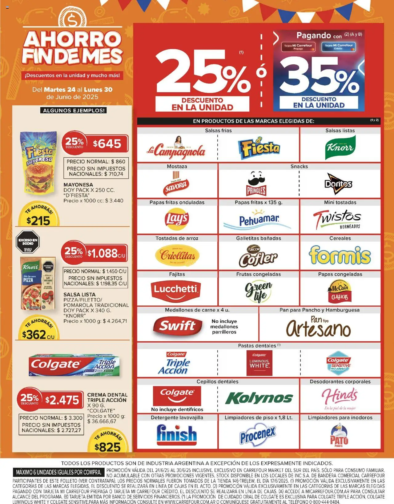 Carrefour Market catálogo - Chubut │ válido desde el 24.06.2025 | Página: 6 | Productos: Mostaza, Detergente, Pan, Arroz