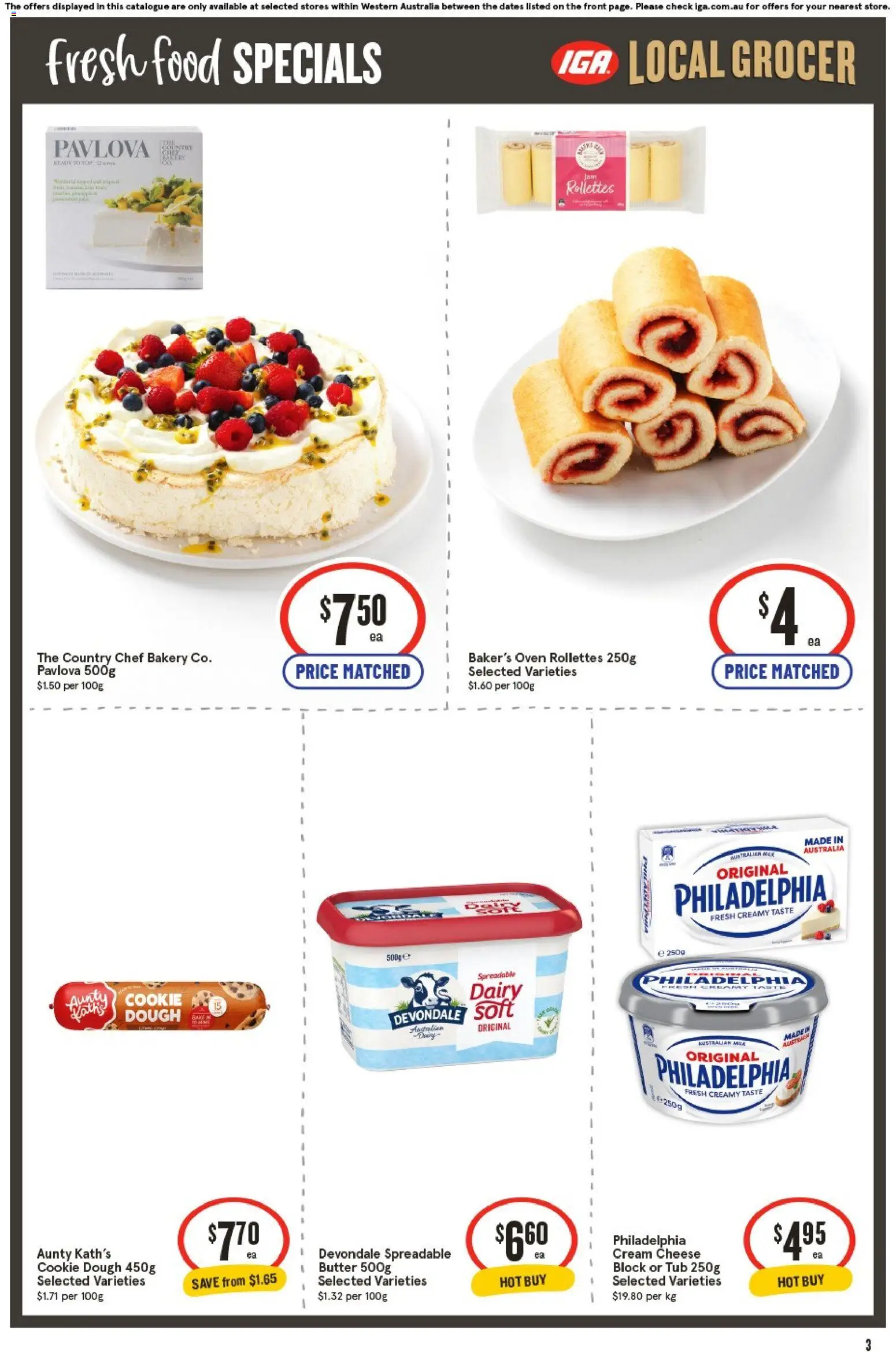 IGA catalogue - valid from 24.12.2025 | Page: 3 | Products: Dairy, Cheese, Cream, Bakery