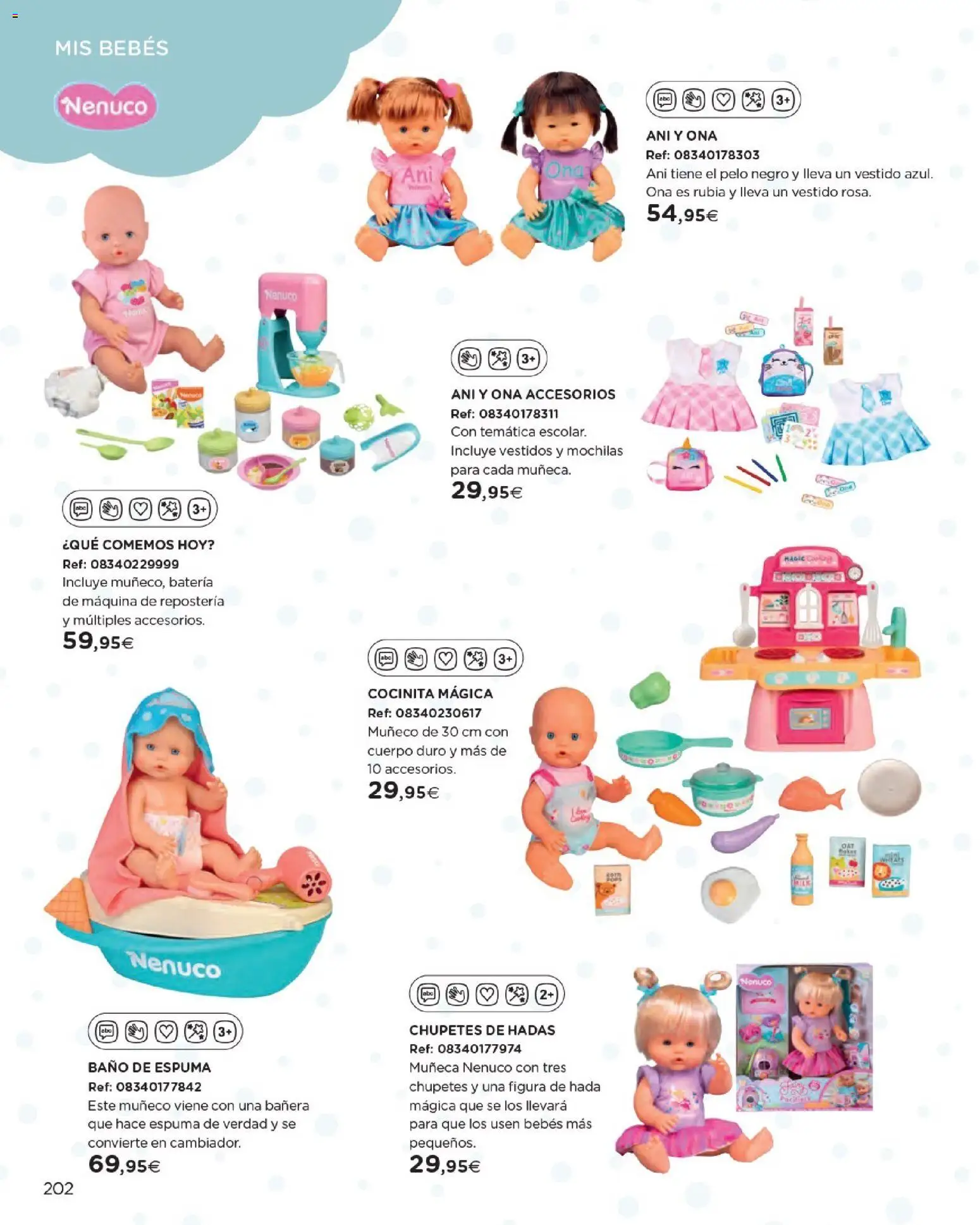 Nuevas ofertas de El Corte Inglés válidas en toda la República Mexicana desde el 27.10.2025. ¡Encuentra las mejores ofertas en El Corte Inglés catálogo Juguetes! | Página: 202 | Productos: Espuma, Vestido, Batería, Baño