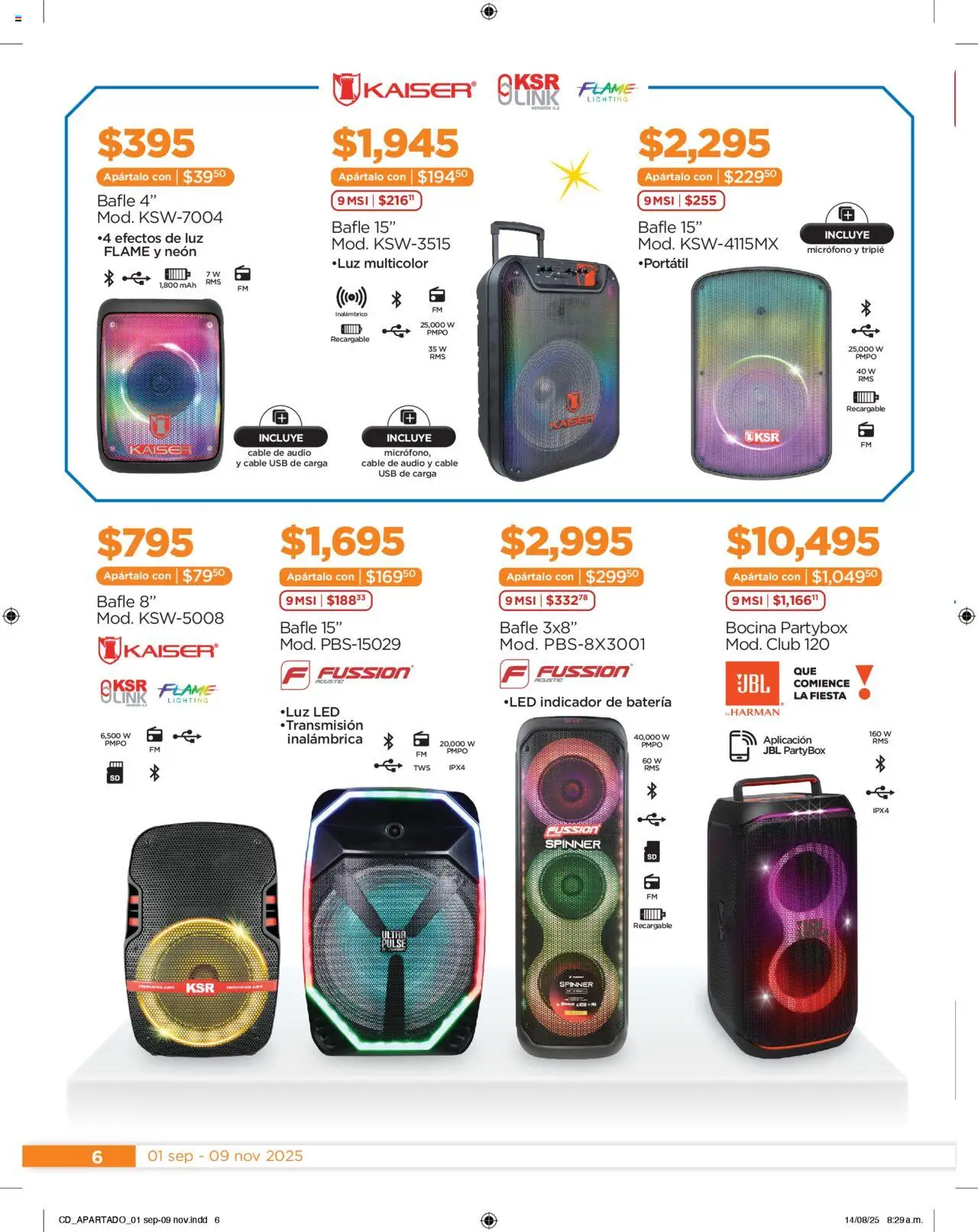 Nuevas ofertas de Chedraui válidas en toda la República Mexicana desde el 01.09.2025. ¡Encuentra las mejores ofertas en Chedraui - Folleto Cuesta Menos Cumplir Tus Deseos! | Página: 6 | Productos: Usb, Cable USB, Cable, Bocina
