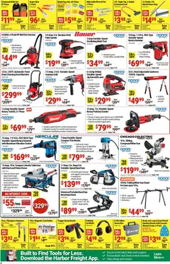 Preview of Harbor Freight weekly ads valid from 06.04.2026 | Page: 4 | Products: Table, Band Saw, Drill Bit, Ammo