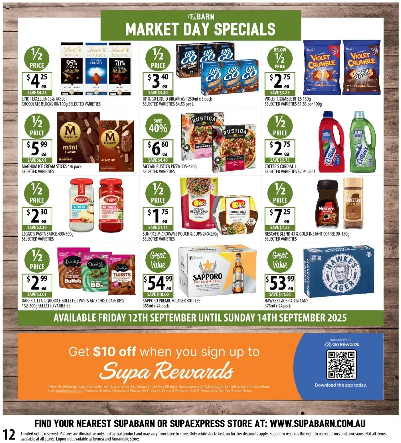 Supabarn catalogue - valid from 10.09.2025 | Page: 12 | Products: Cocoa, Pasta, Cream, Sugar