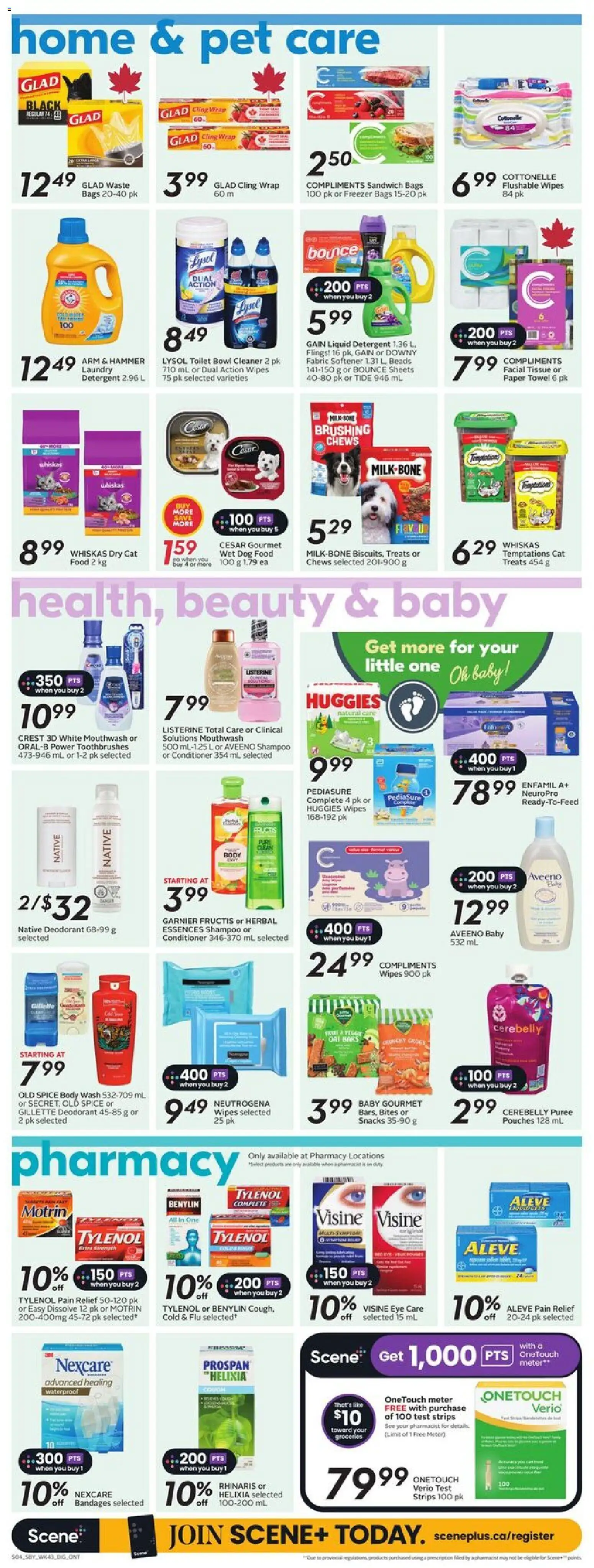 Sobeys flyer valid from 19.02.2026 | Page: 13 | Products: Conditioner, Deodorant, Mouthwash, Detergent
