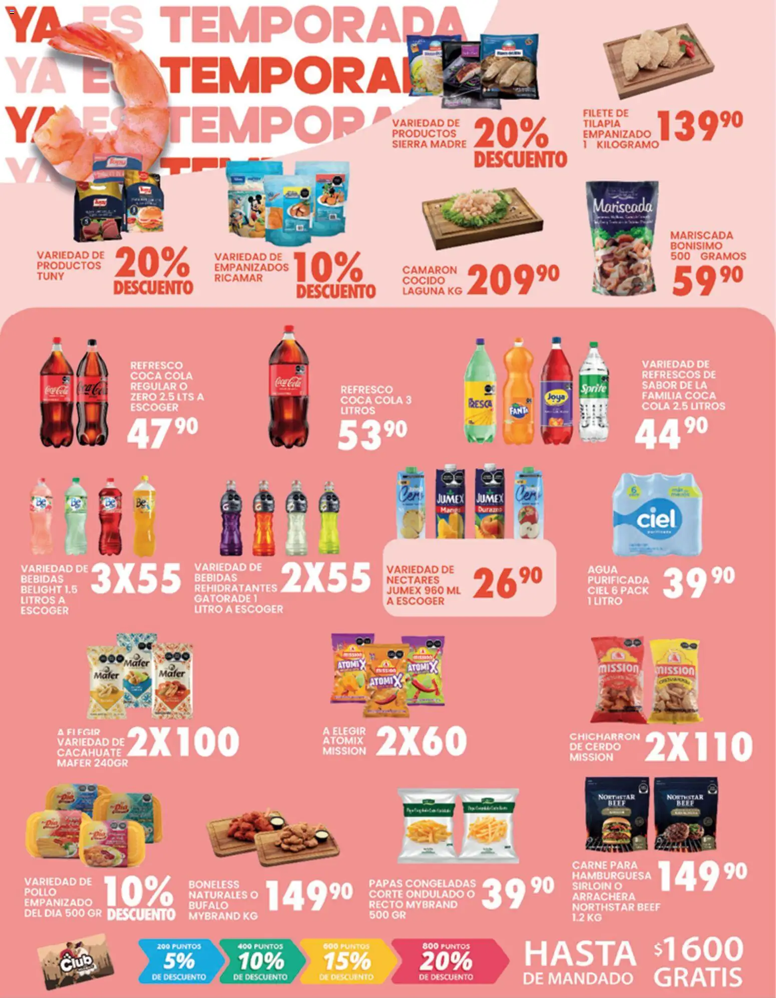 Nuevas ofertas de Alsuper válidas en toda la República Mexicana desde el 31.03.2026. ¡Encuentra las mejores ofertas en Alsuper folleto Chihuahua-Estado! | Página: 2 | Productos: Refresco, Cacahuate, Agua, Manga