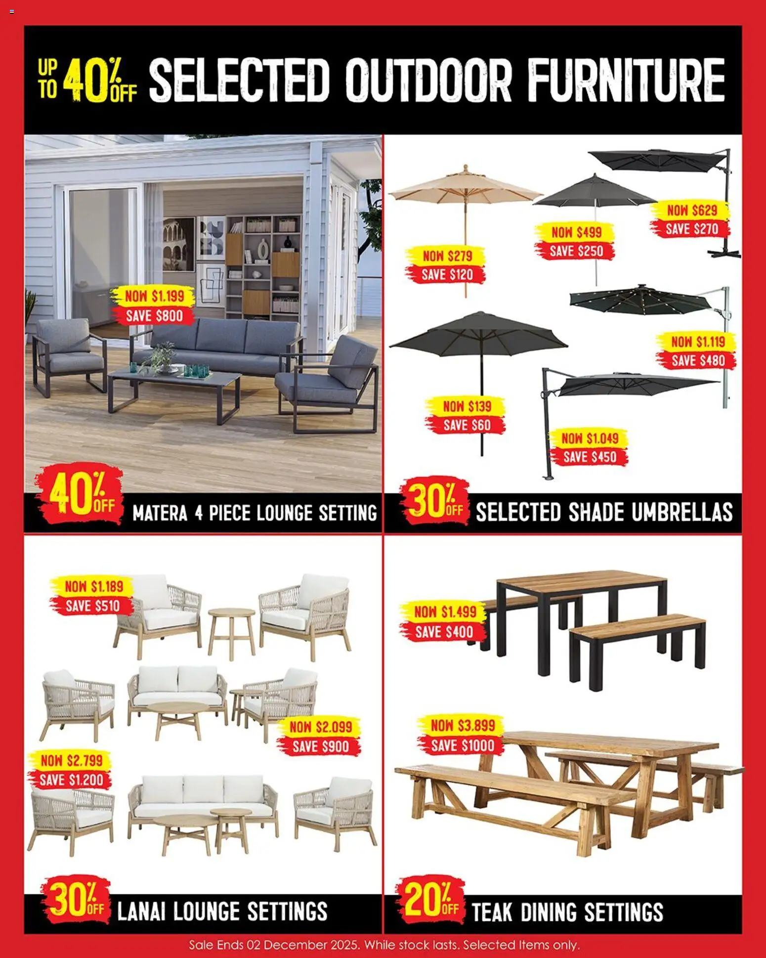 Barbeques Galore catalogue - valid from 06.11.2025 | Page: 4 | Products: Outdoor furniture