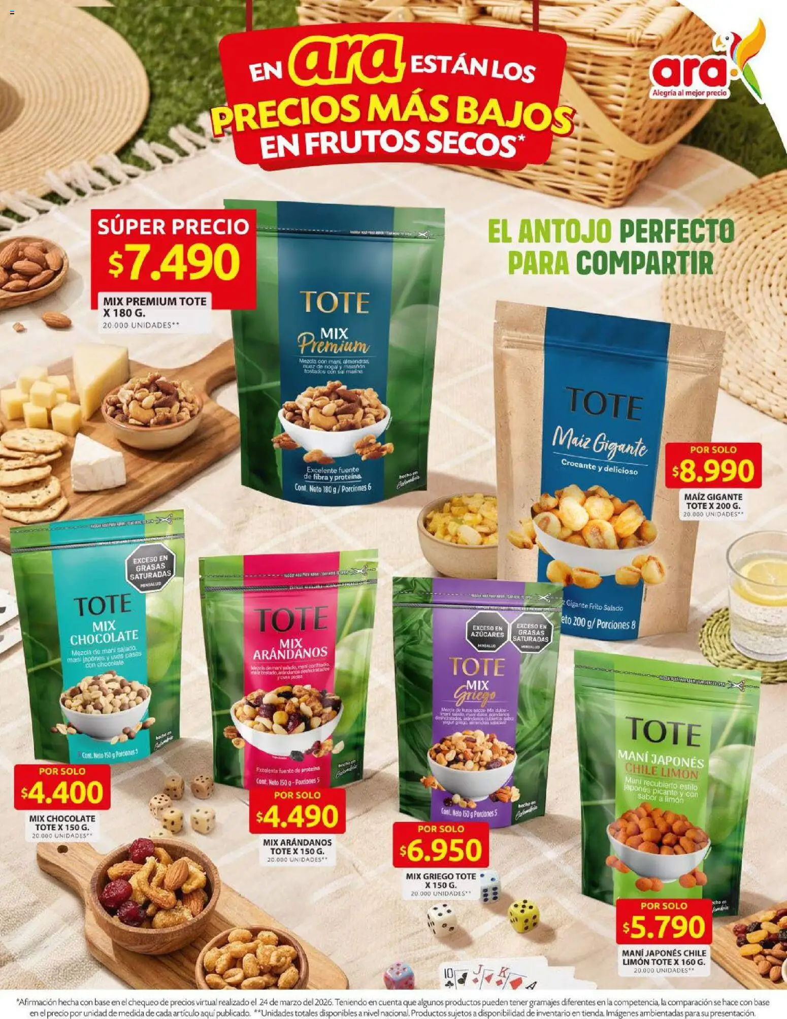 Ara revista - valida desde el 01.04.2026 | Página: 8 | Productos: Arándanos, Sal, Maiz, Mani