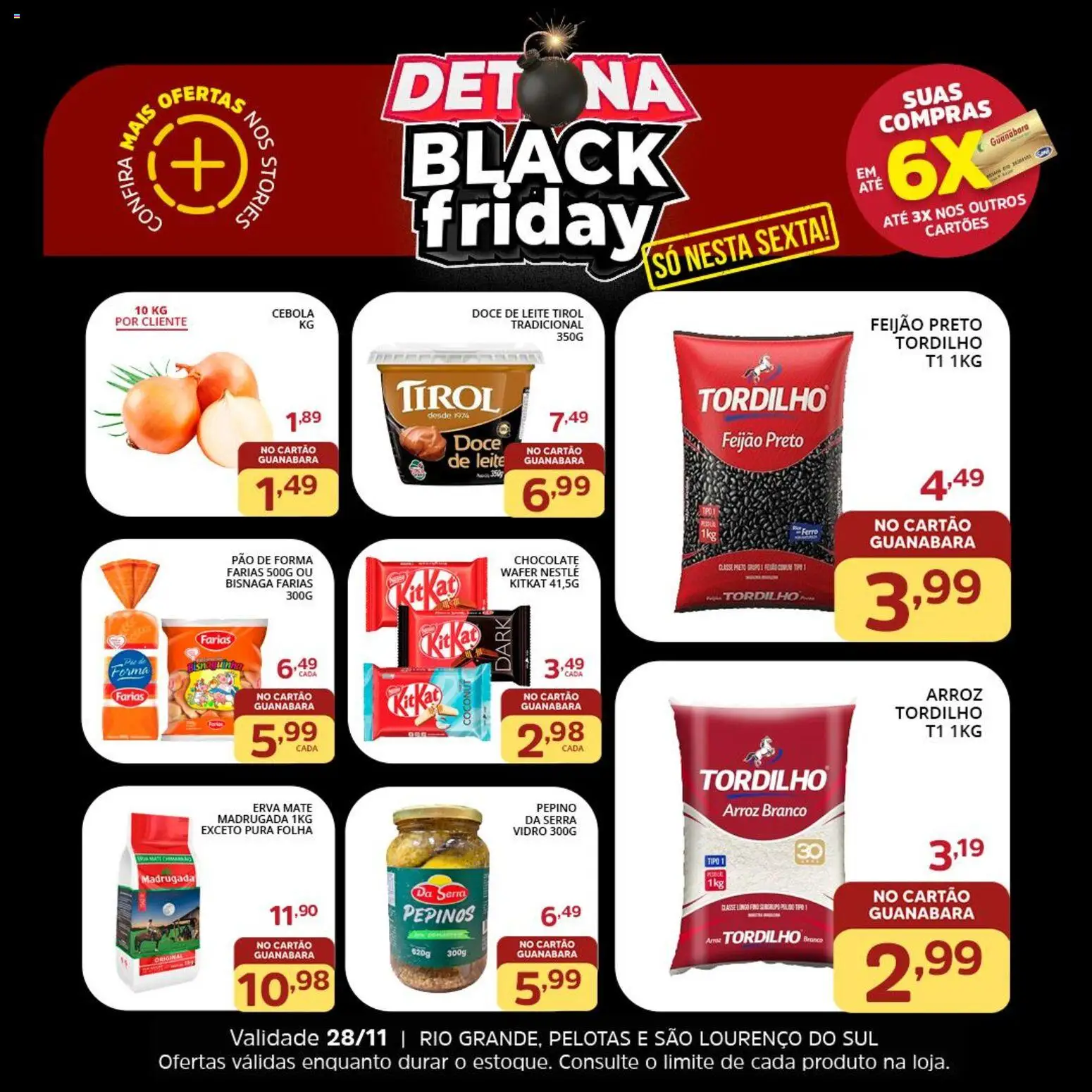 Supermercado Guanabara Folheto - válido de 28.11.2025 | Página: 2 | Produtos: Cebola, Leite, Chocolate, Pepinos