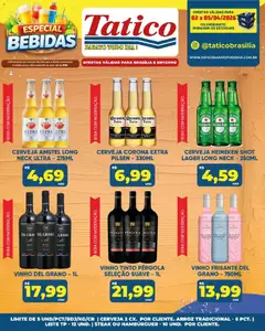 Tatico ofertas Bebidas - Pré-Visualização do folheto da loja Tatico, válido de 02.04.2026 | Página: 7 | Produtos: Leite, Vinho, Cerveja Heineken, Heineken