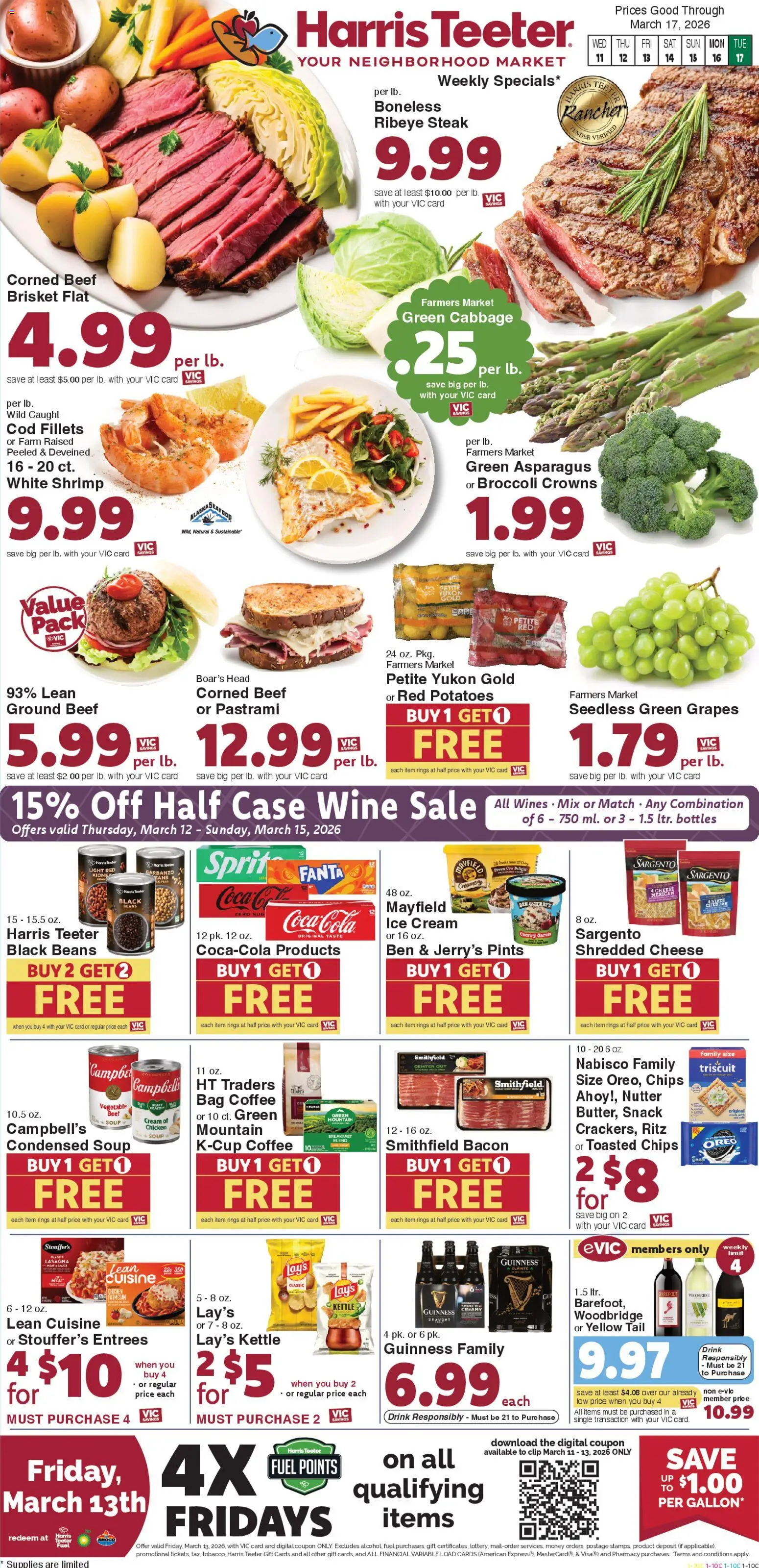 Harris Teeter Weekly Ad  - valid from 11.03.2026 | Page: 1 | Products: Asparagus, Clip, Cream, Potatoes