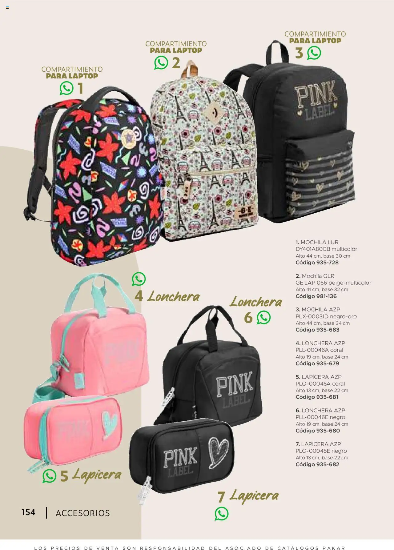 Nuevas ofertas de SC Pakar válidas en toda la República Mexicana desde el 24.07.2025. ¡Encuentra las mejores ofertas en SC Pakar Catálogo Ropa y Accesorios! | Página: 154 | Productos: Mochila