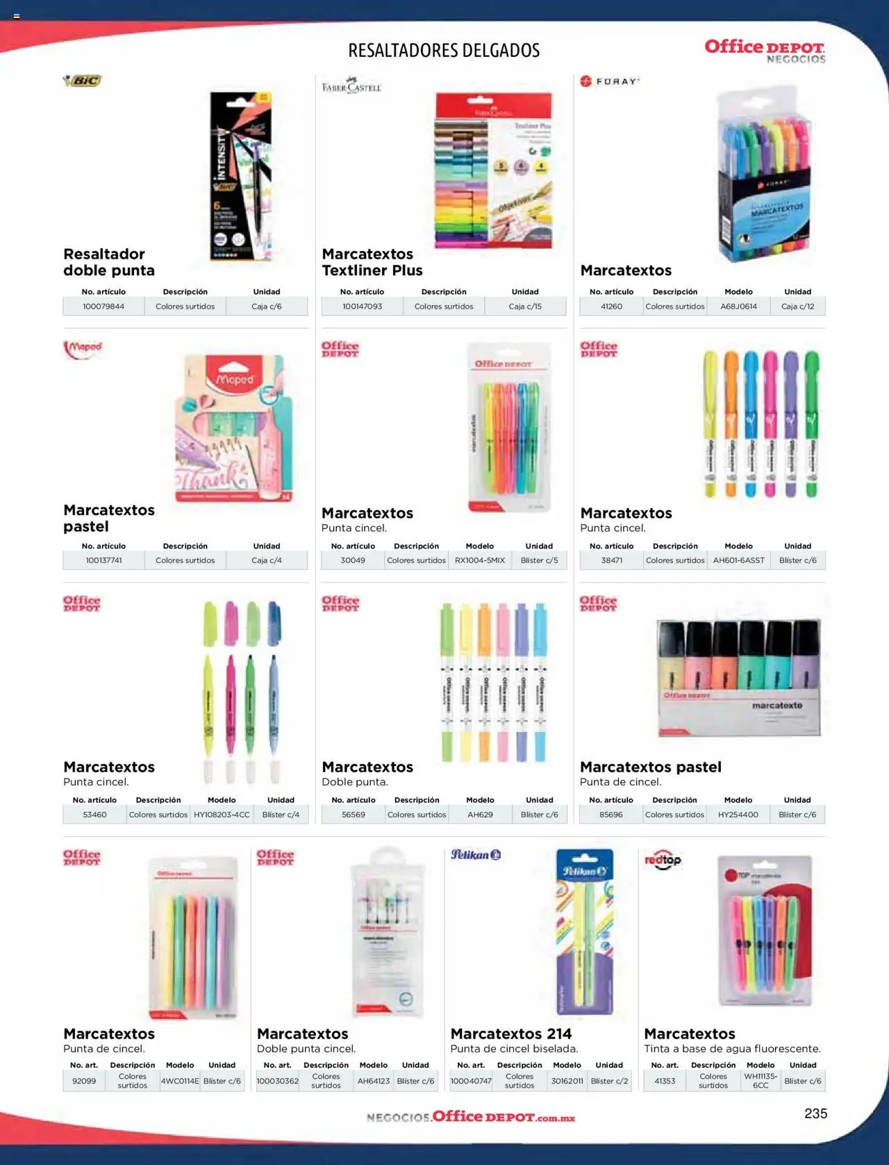 Nuevas ofertas de Office Depot válidas en toda la República Mexicana desde el 09.01.2025. ¡Encuentra las mejores ofertas en Office Depot catálogo 2025! | Página: 237 | Productos: Agua, Pastel, Caja