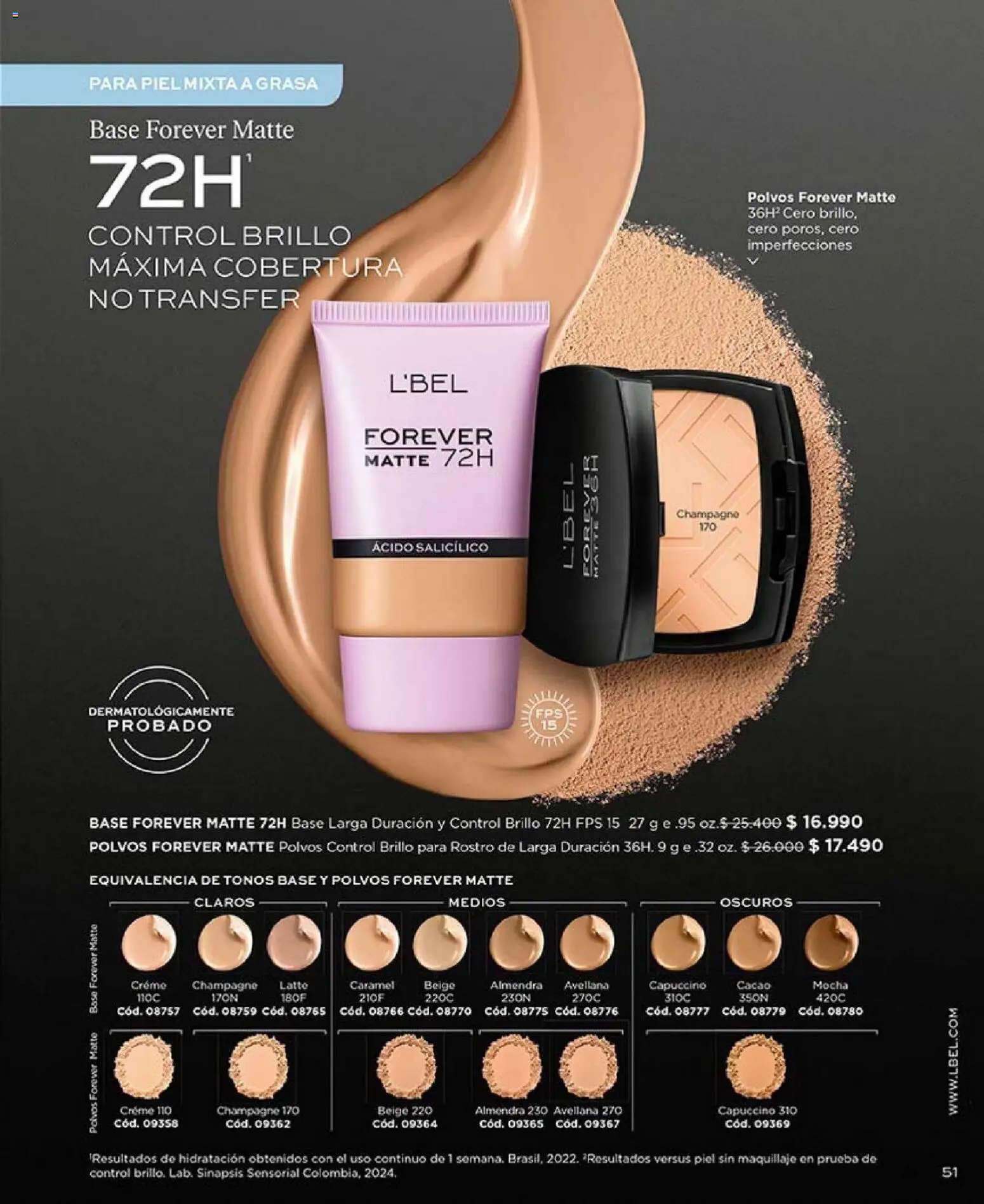 Catálogo L'Bel Campaña 4 │ válido desde el 15.02.2026 | Página: 55 | Productos: Brillo, Cacao, Maquillaje, Base