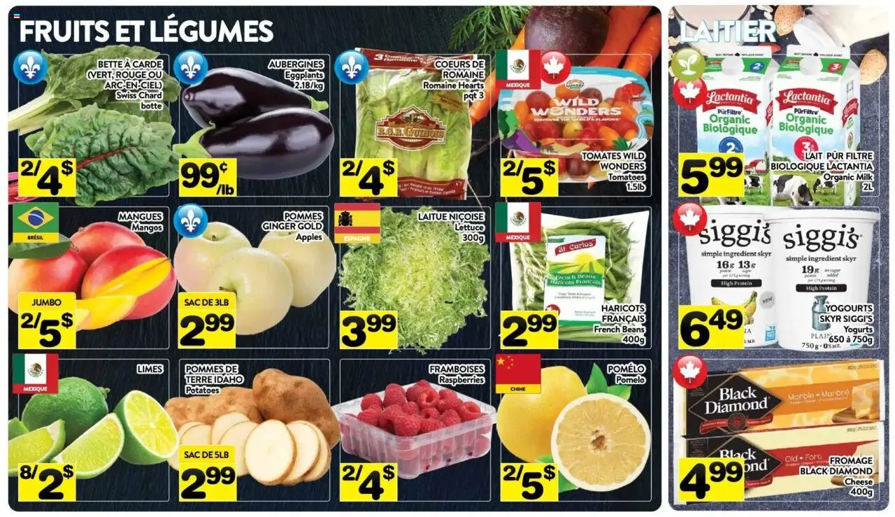 Pa Supermarché flyer valid from 06.10.2025 | Page: 2 | Products: Potatoes, Milk, Cheese, Apples
