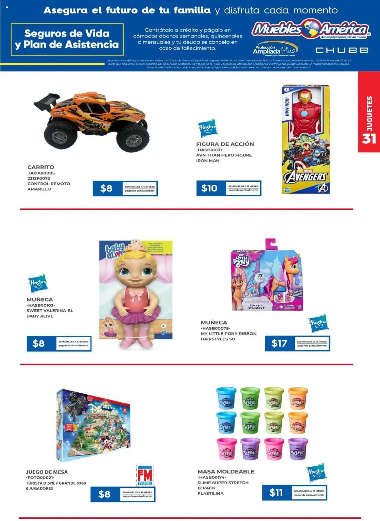 Nuevas ofertas de Muebles America válidas en toda la República Mexicana desde el 01.09.2025. ¡Encuentra las mejores ofertas en Muebles America - Catálogo! | Página: 31 | Productos: Control remoto, Juego, Mesa