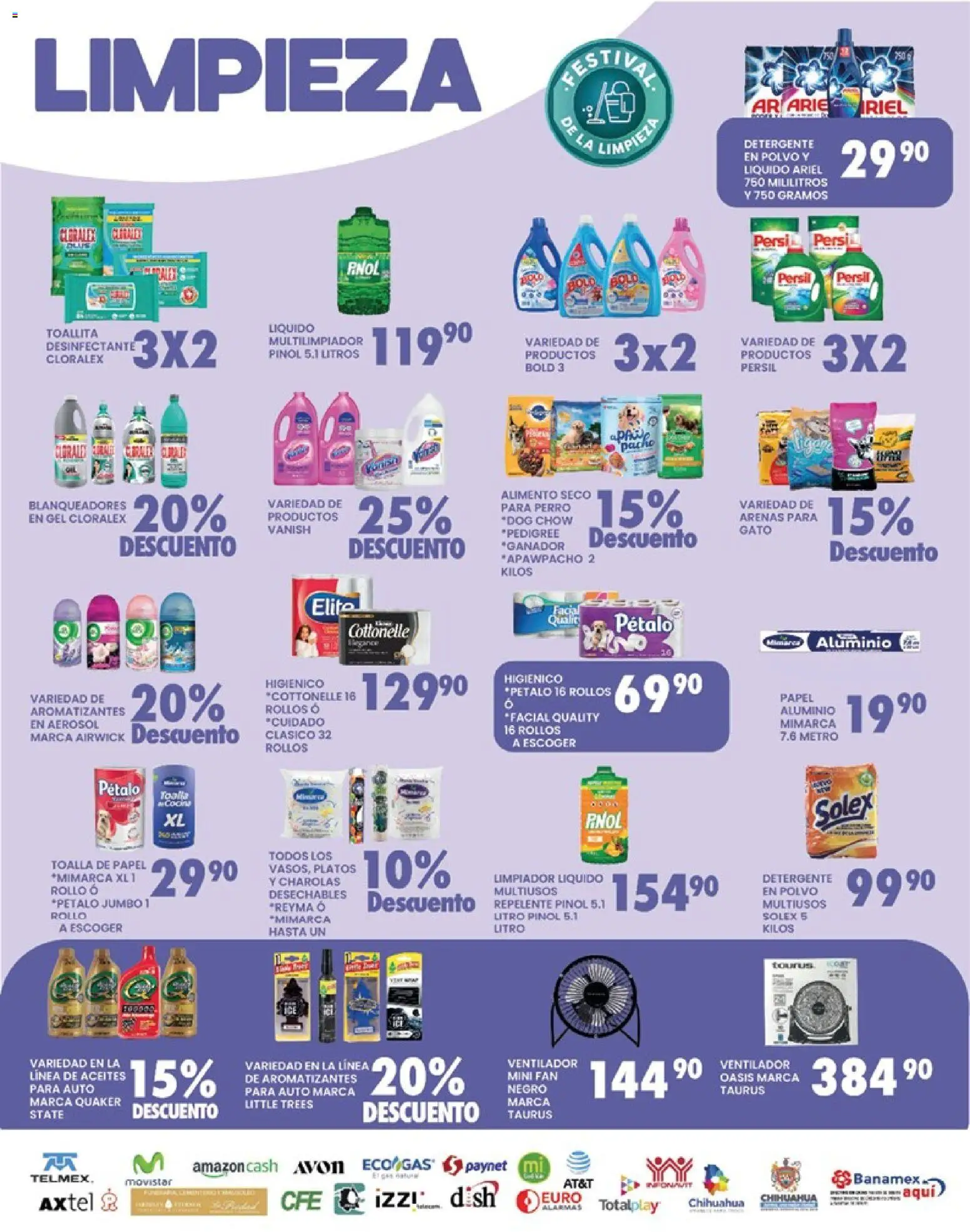 Nuevas ofertas de Alsuper válidas en toda la República Mexicana desde el 31.03.2026. ¡Encuentra las mejores ofertas en Alsuper folleto Chihuahua-Ciudad! | Página: 5 | Productos: Detergente, Ventilador, Limpiador, Polvo