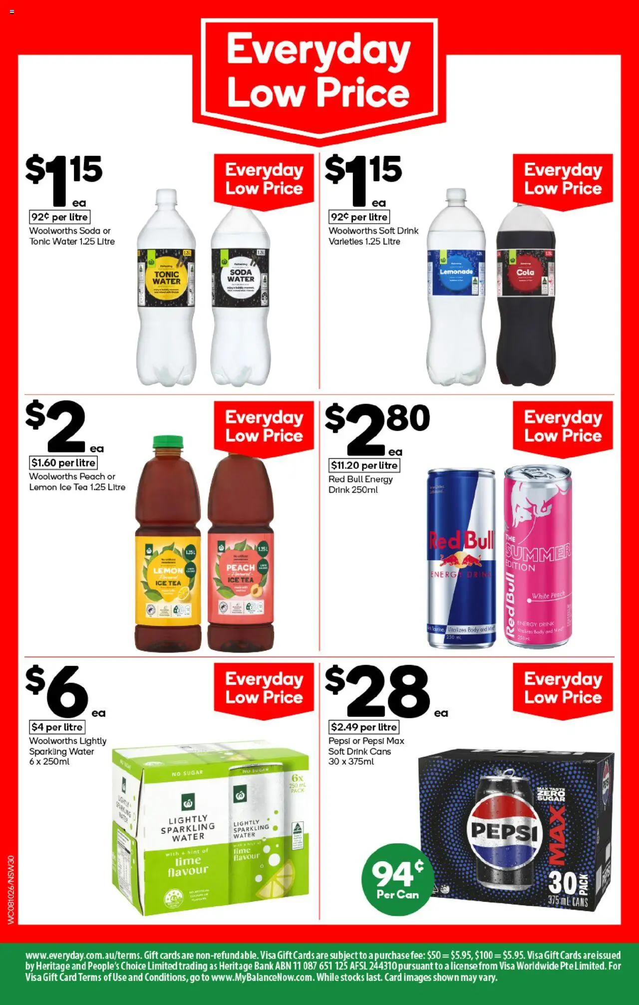 Woolworths catalogue - valid from 08.10.2025 | Page: 30 | Products: Energy drink, Tea, Water, Lemon