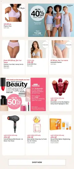 Preview of JCPenney weekly ads valid from 23.03.2026 | Page: 6 | Products: Eau de toilette, Highlighter, Panties, Hair dryer