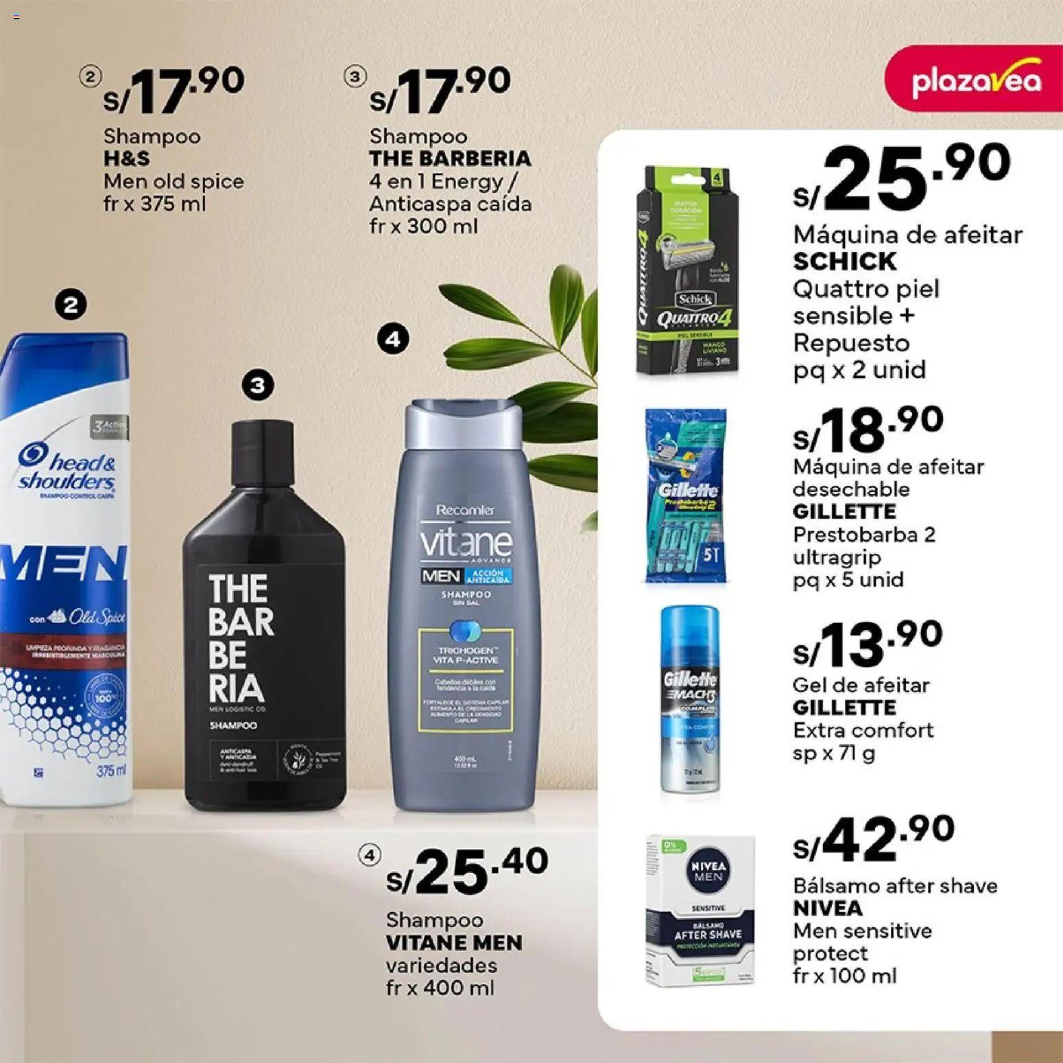 Catálogo Plaza Vea válido desde 05.01.2026 | Página: 31 | Productos: Shampoo, Maquina de afeitar