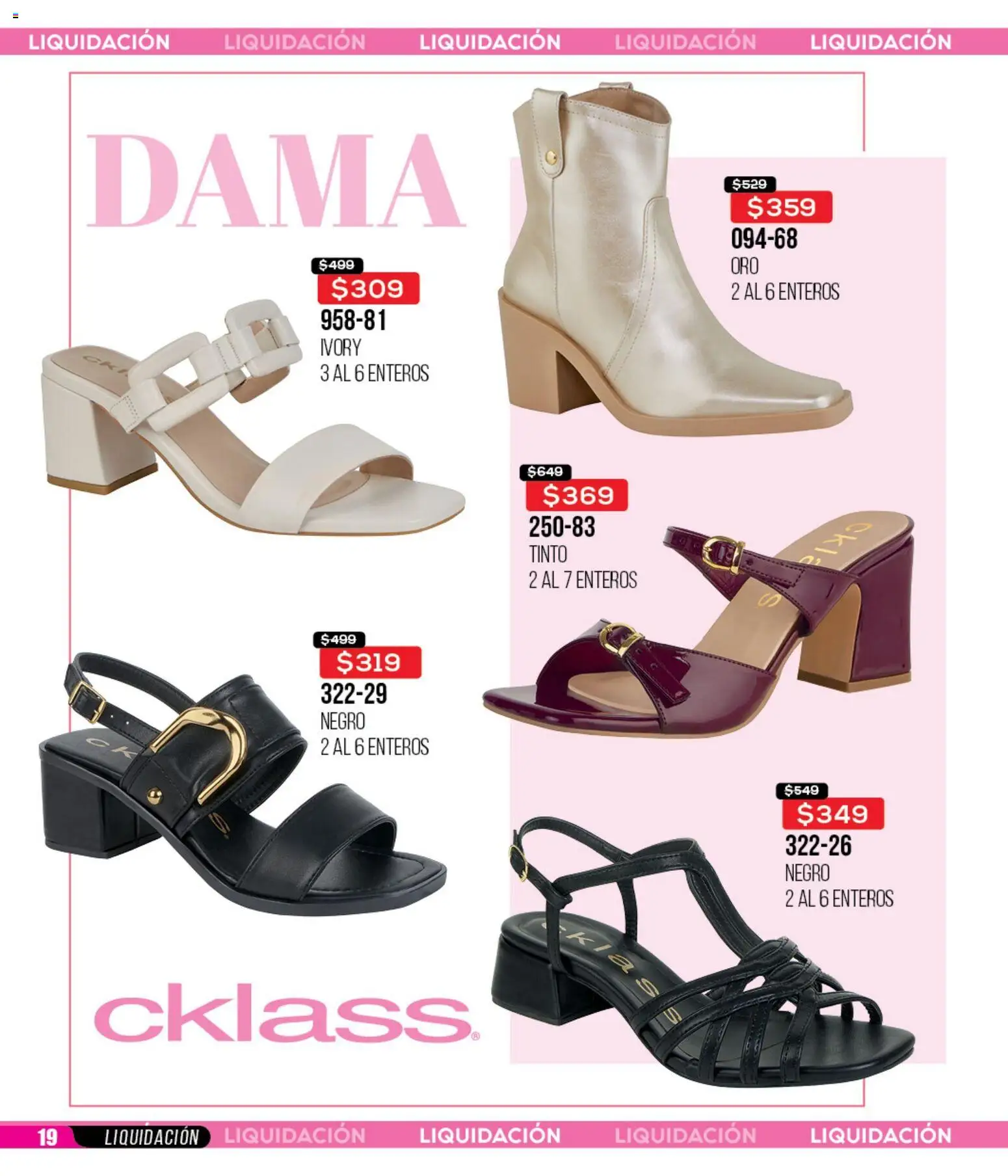 Nuevas ofertas de Cklass válidas en toda la República Mexicana desde el 18.03.2026. ¡Encuentra las mejores ofertas en Cklass catálogo Liquidación total calzado! | Página: 20