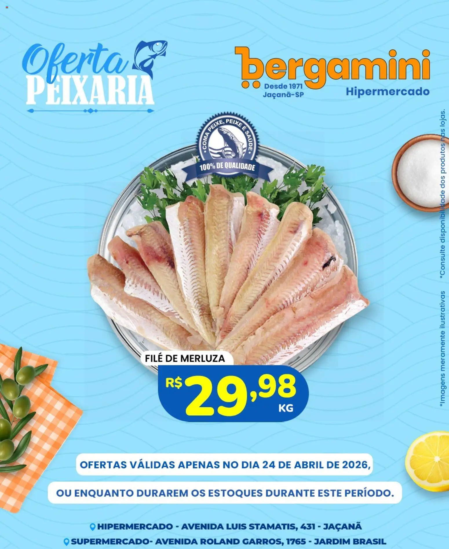 Supermercado Bergamini Folheto - válido de 24.04.2026 | Página: 4 | Produtos: Peixe