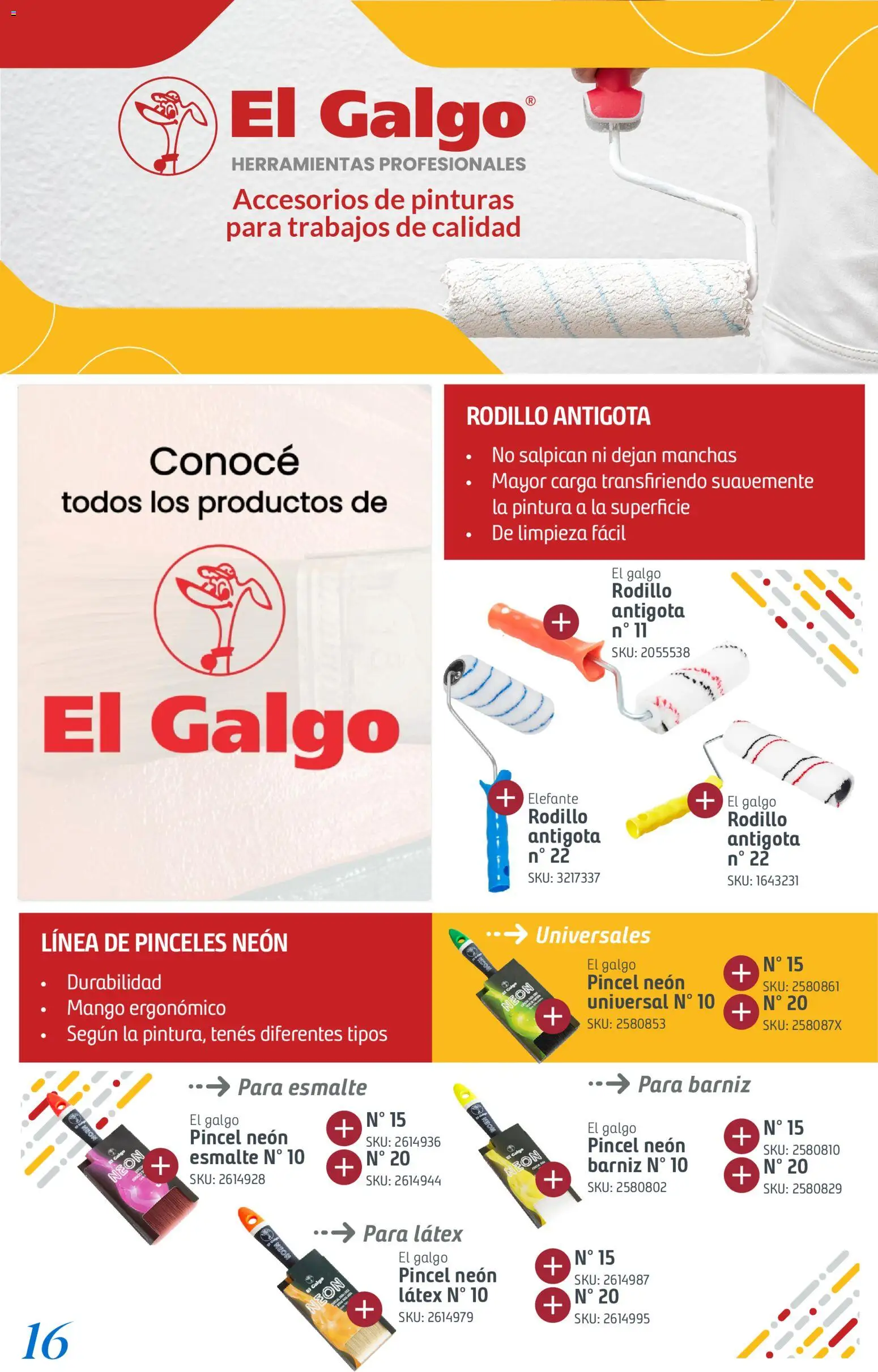 Sodimac catálogo │ válido desde el 18.12.2025 | Página: 16 | Productos: Pintura, Pincel, Rodillo, Mango