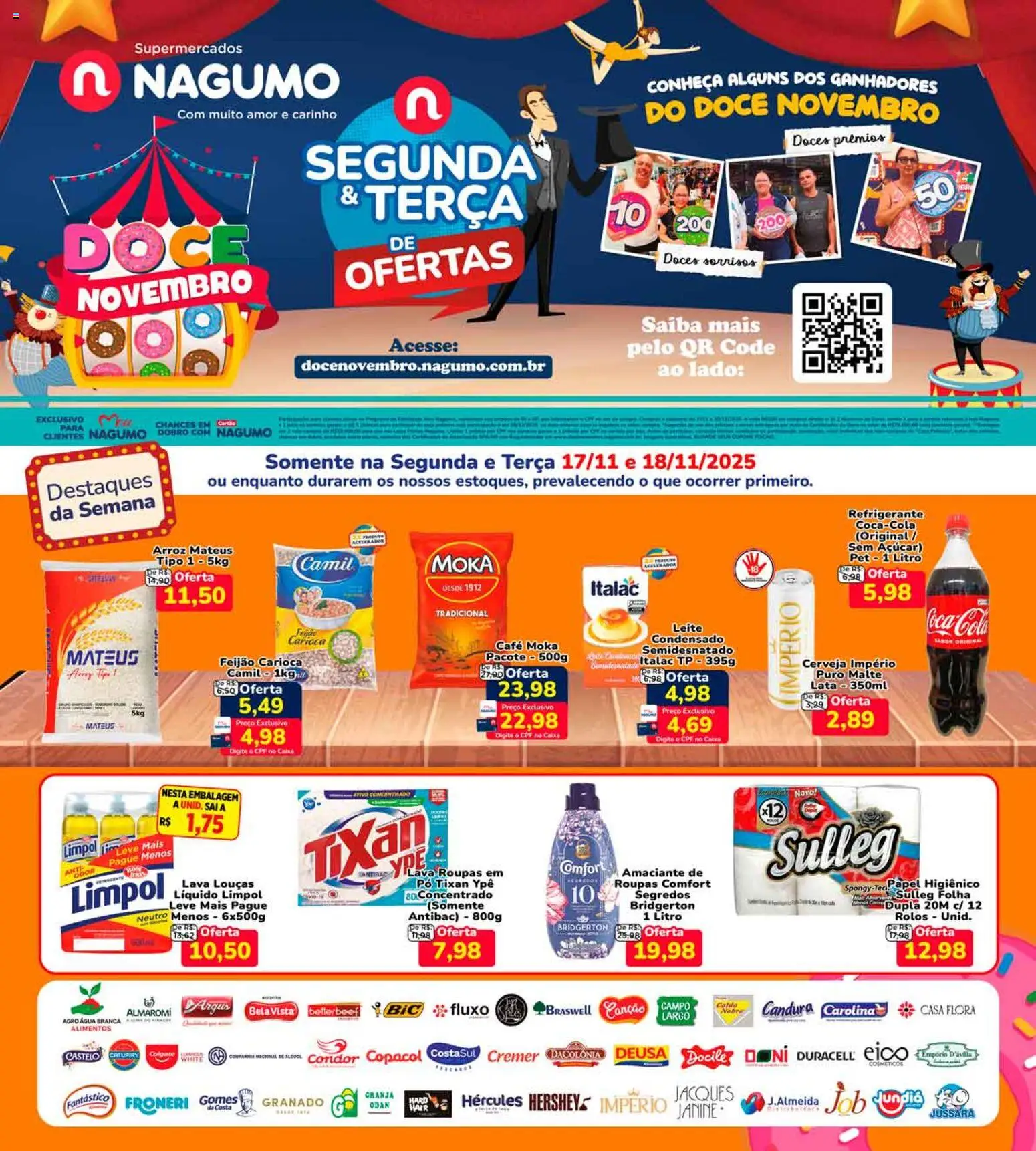 Nagumo Folheto - válido de 17.11.2025 | Página: 1 | Produtos: Cola, Caixa, Açúcar, Amaciante