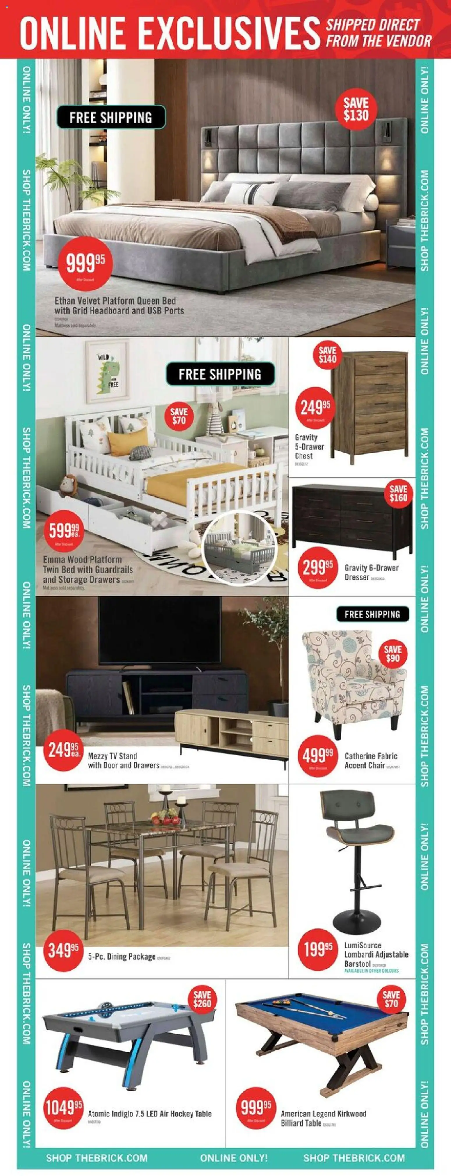 The Brick flyer valid from 29.01.2026 | Page: 23 | Products: Tv, Mattress, Table, Chair