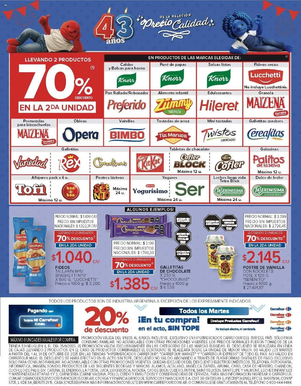 Carrefour - Ofertas - Chubut │ válido desde el 01.10.2025 | Página: 6 | Productos: Horno, Cuchillo, Galletitas, Golosinas