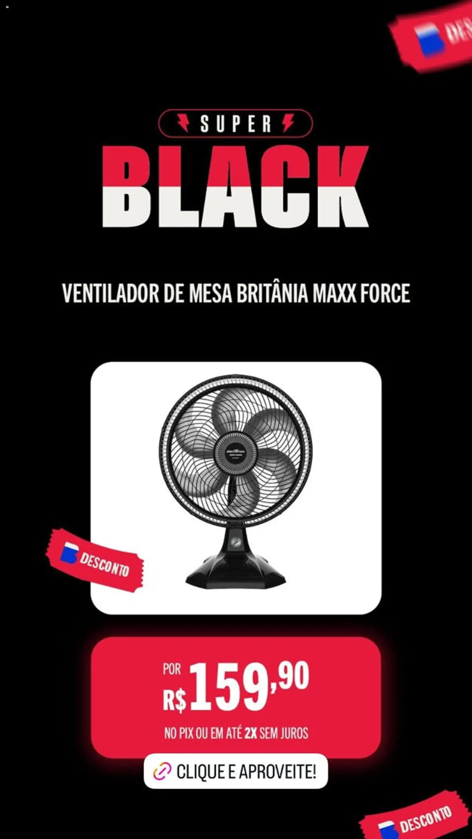 Casas Bahia Folheto - válido de 02.12.2025 | Página: 4 | Produtos: Ventilador, Ventilador de mesa, Mesa