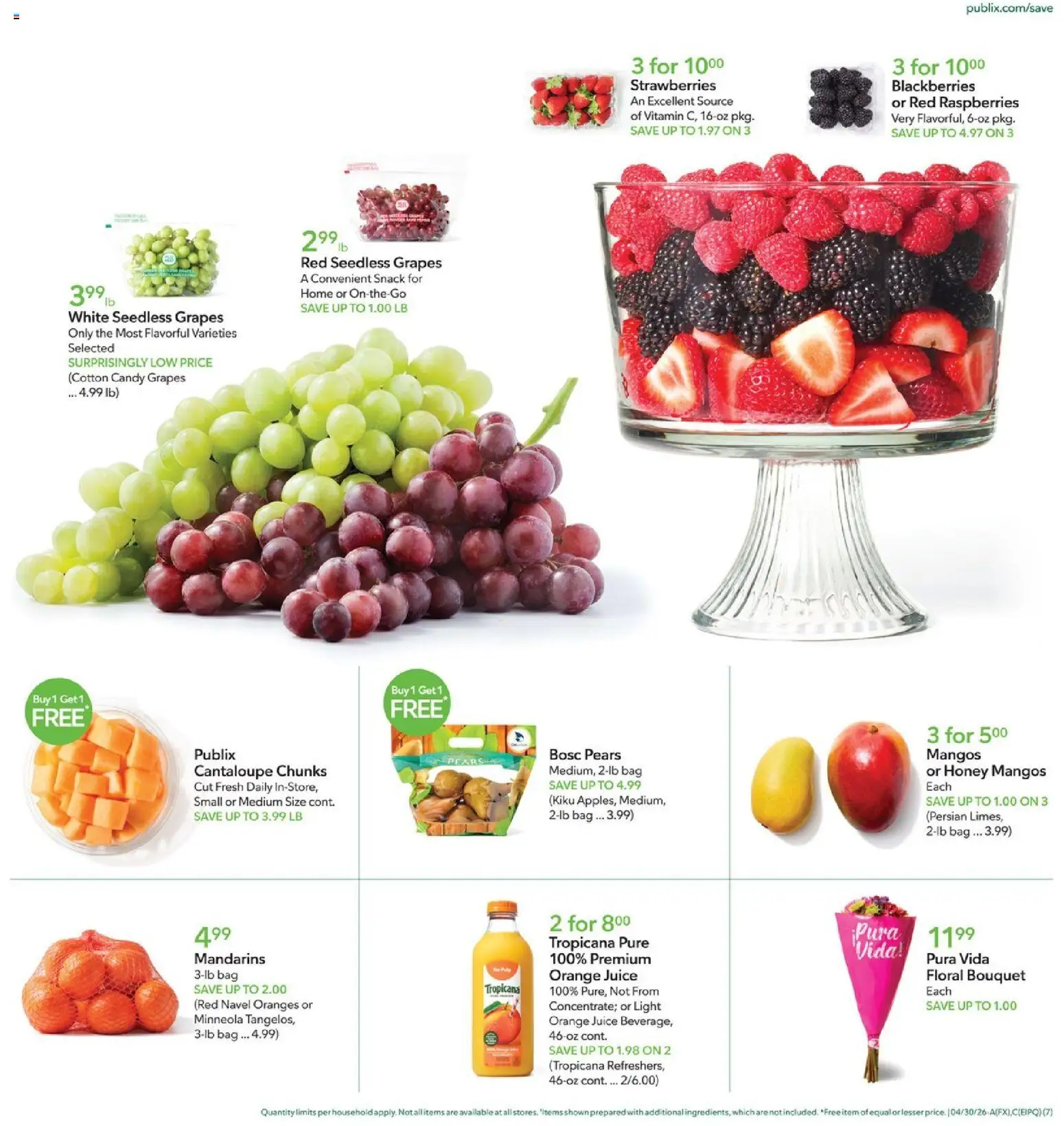 Publix Weekly Ad - valid from 29.04.2026 | Page: 7 | Products: Mandarins, Juice, Oranges, Bag