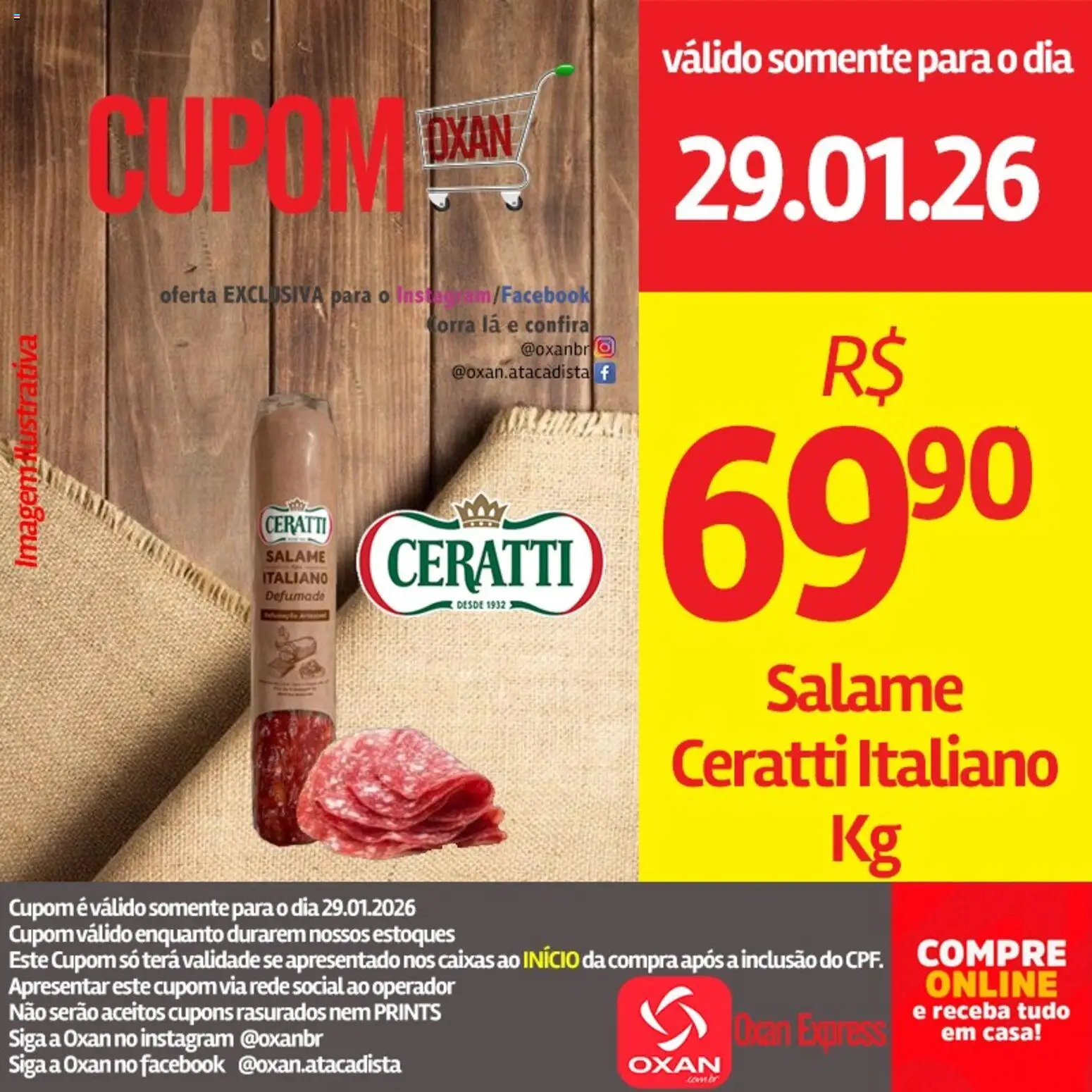 Oxan Atacadista Folheto - válido de 29.01.2026 | Página: 1 | Produtos: Salame