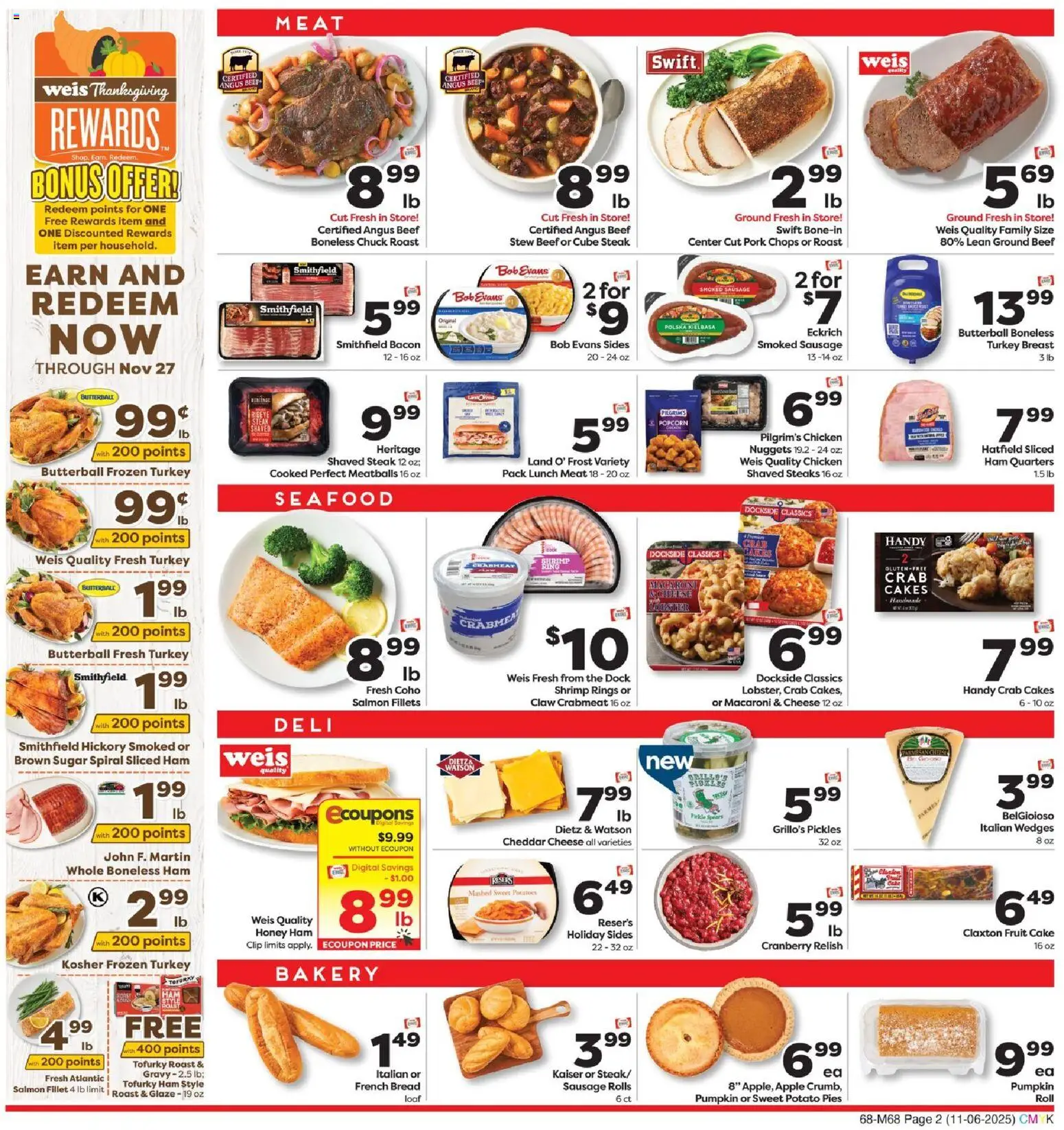Weis Grand Opening - valid from 06.11.2025 | Page: 6 | Products: Bread, Beef, Sugar, Sausage