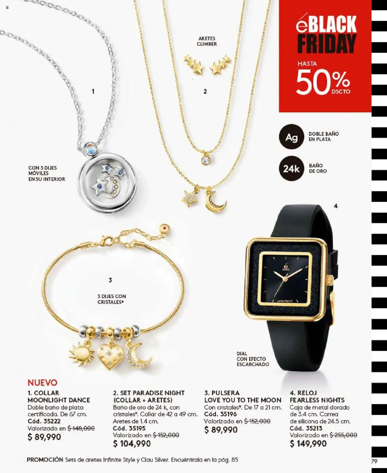 Ésika revista - valida desde el 24.09.2025 | Página: 79 | Productos: Aretes, Pulsera, Caja, Baño