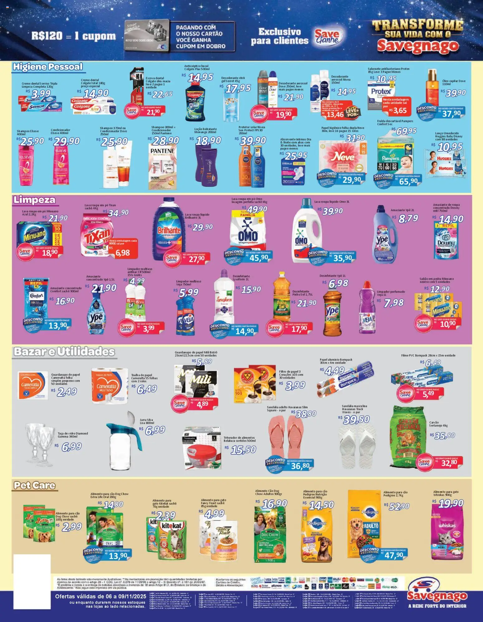 Savegnago Folheto - válido de 06.11.2025 | Página: 4 | Produtos: Lenço, Lenço umedecido, Absorvente, Desinfetante