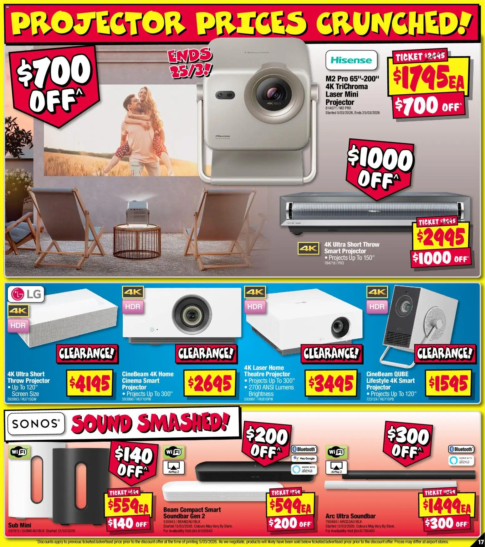 JB Hi-Fi catalogue - valid from 19.03.2026 | Page: 17 | Products: Projector, Screen