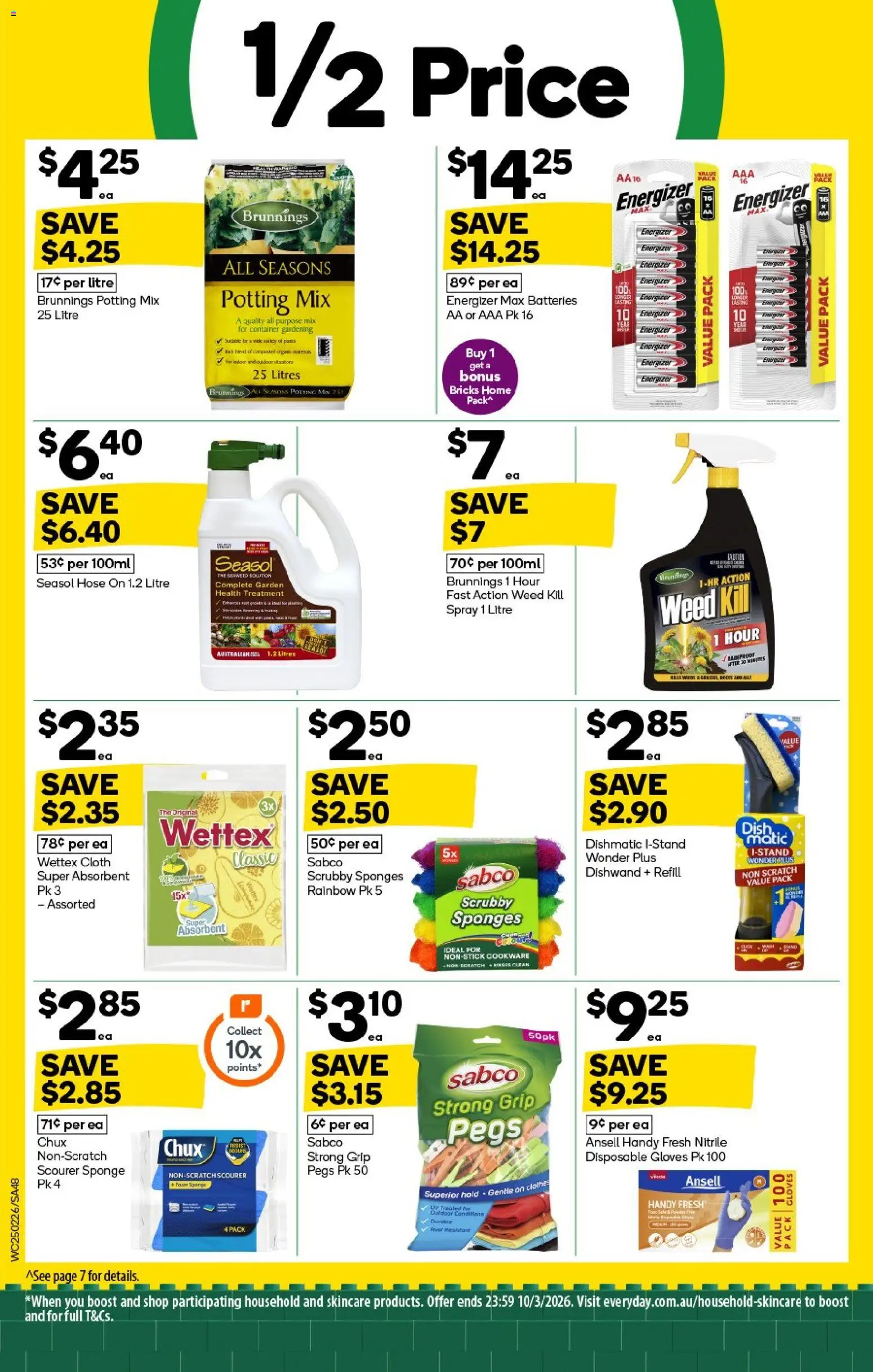Woolworths catalogue - valid from 25.02.2026 | Page: 48 | Products: Household, Sponge, Gloves, Batteries