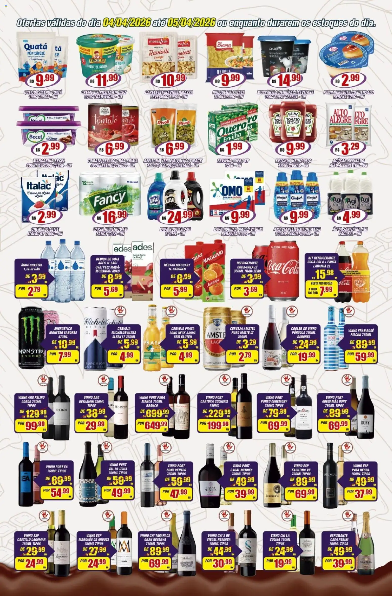 Violeta Supermercados Folheto - válido de 04.04.2026 | Página: 3 | Produtos: Pera, Massa, Bebida, Batata