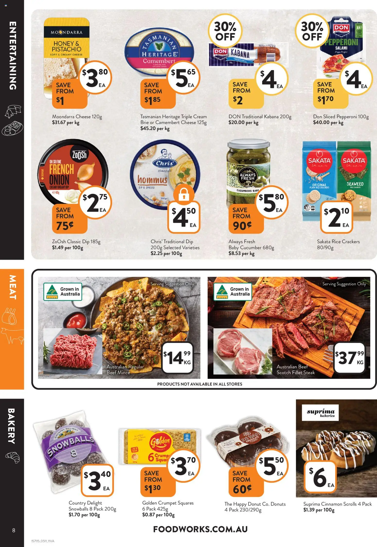 Foodworks catalogue - valid from 05.11.2025 | Page: 8 | Products: Crackers, Rice, Meat, Cream