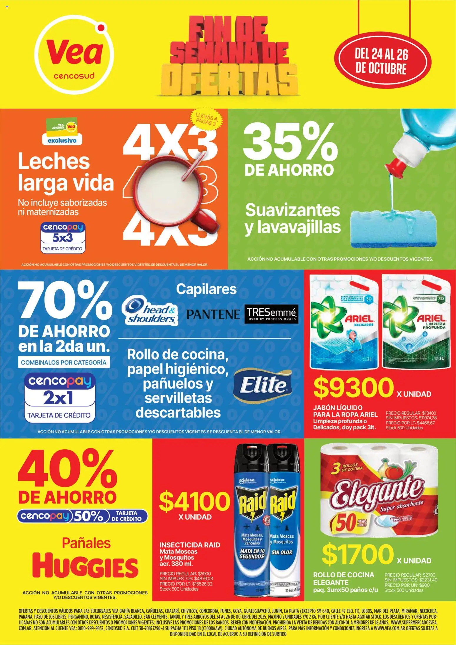 Vea - Ofertas fin de semana │ válido desde el 24.10.2025 | Página: 1 | Productos: Mata moscas, Insecticida, Jabón, Ropa